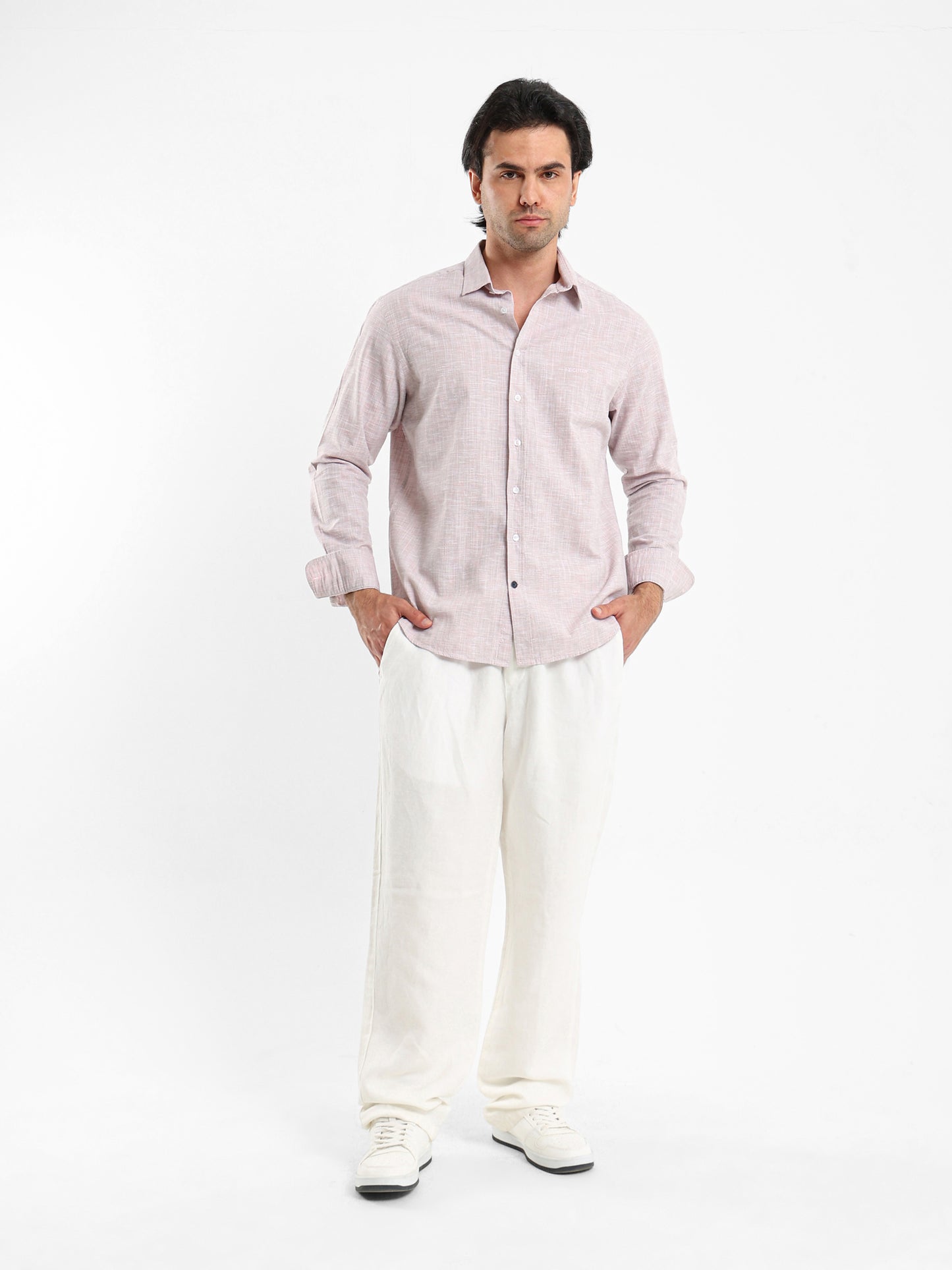 Kent Collar Textured Shirt