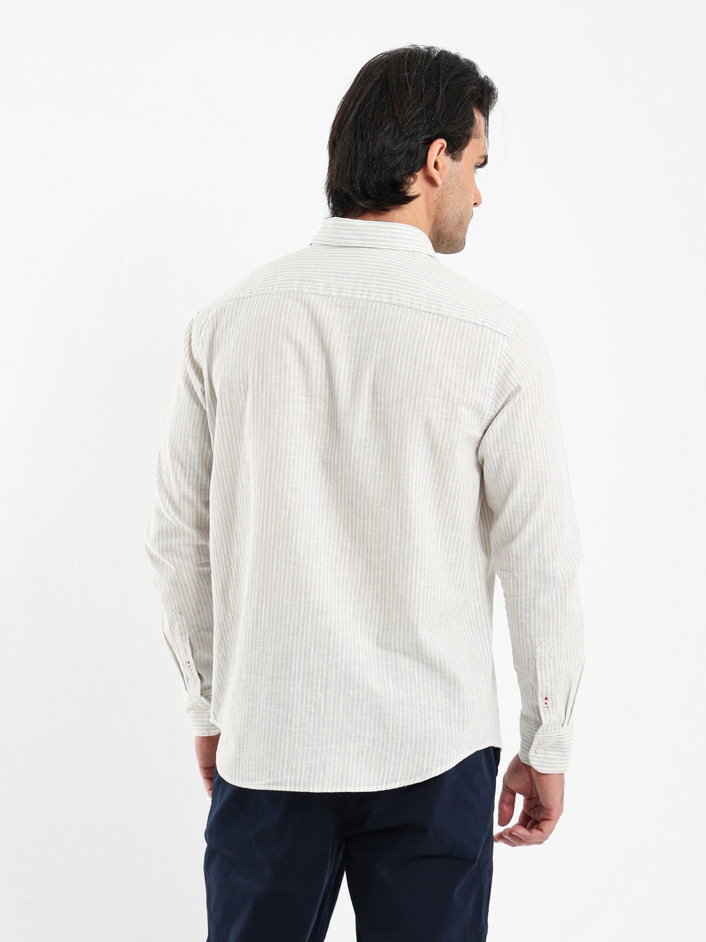 Striped Shirt with Kent Collar