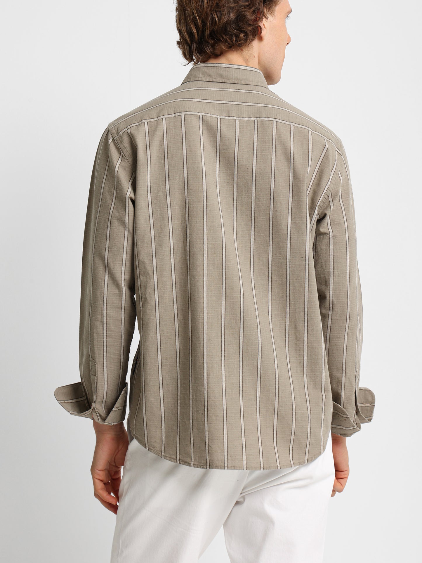 Striped Shirt with Kent Collar