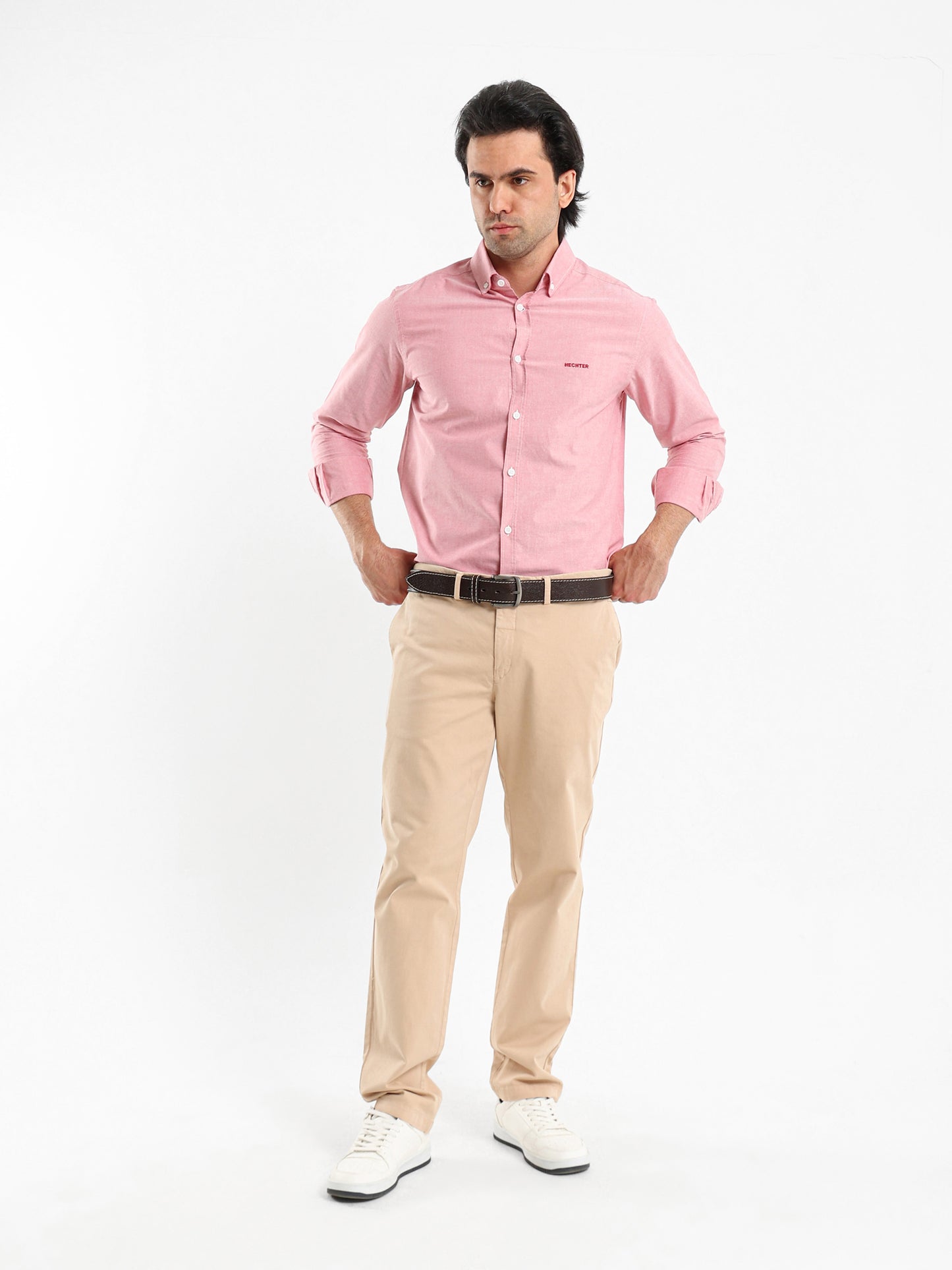 Semi Dress Shirt with Embroidered Logo