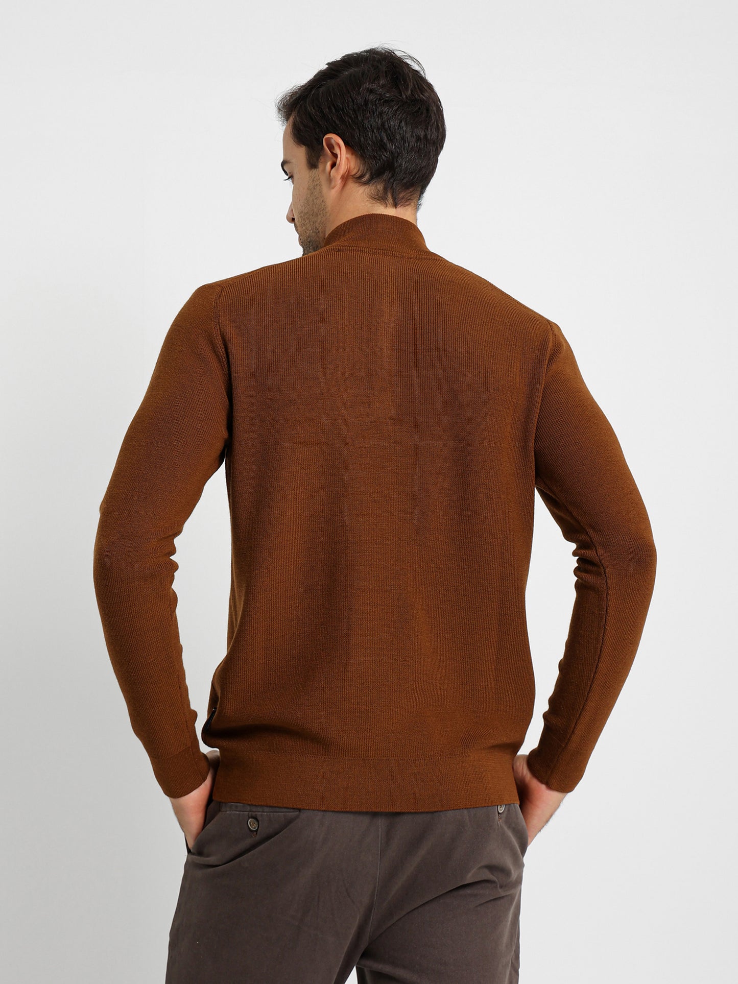 Mock Neck Pullover With Zipper