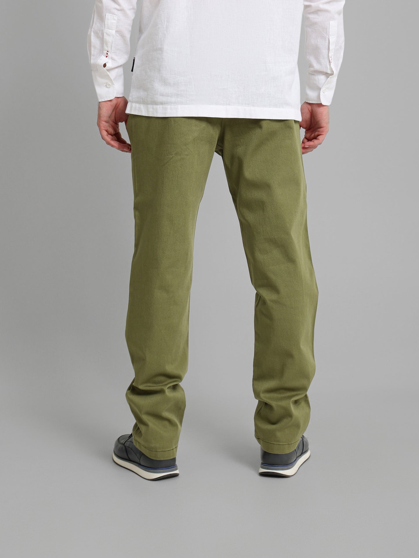 Casual Pique Pants with Flat Pockets