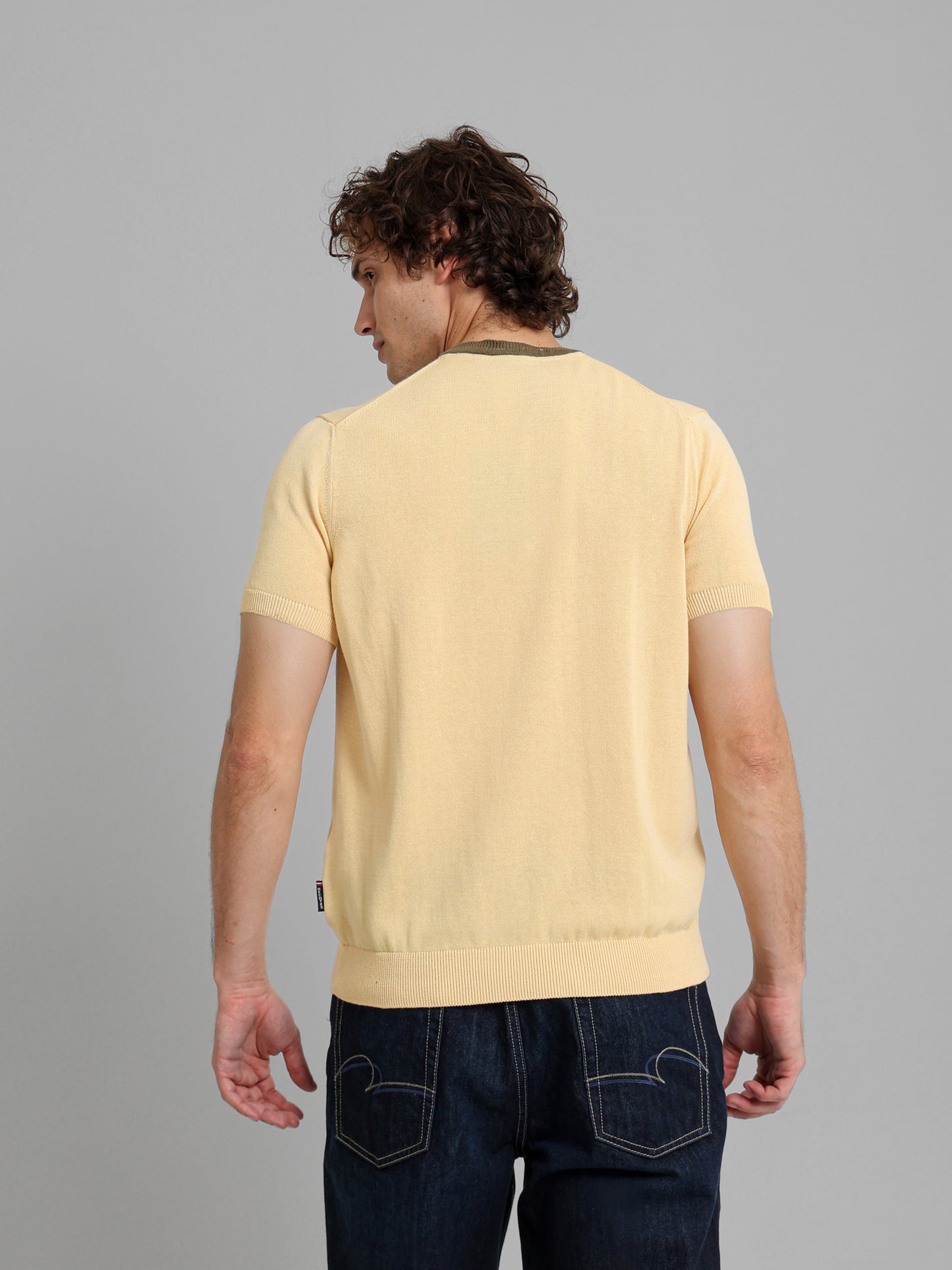 Short Sleeve Textured Casual Knitwear T-Shirt