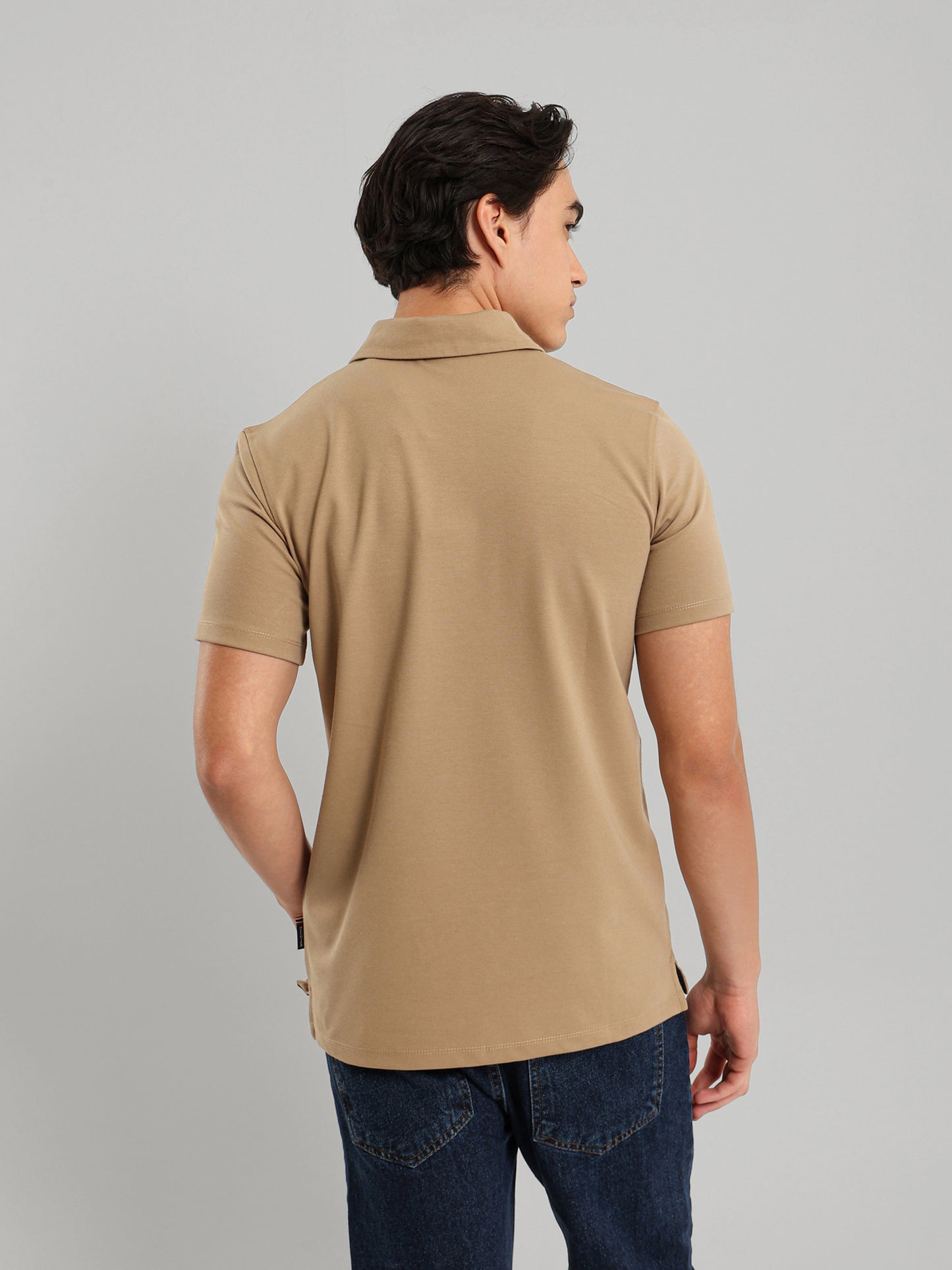 Half Zip Casual Polo Shirt