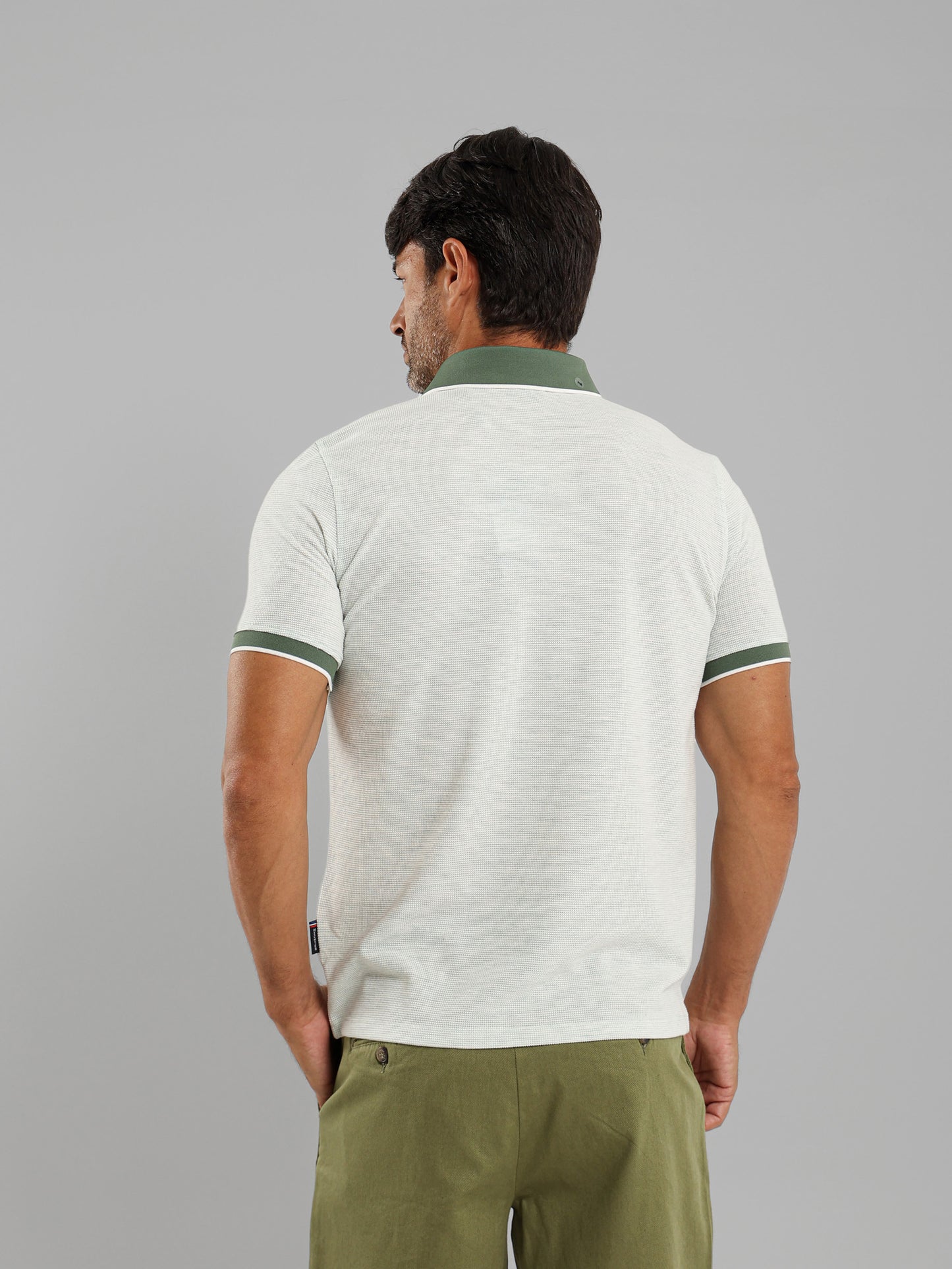 Polo Shirt with Contrast Collar and Cuffs