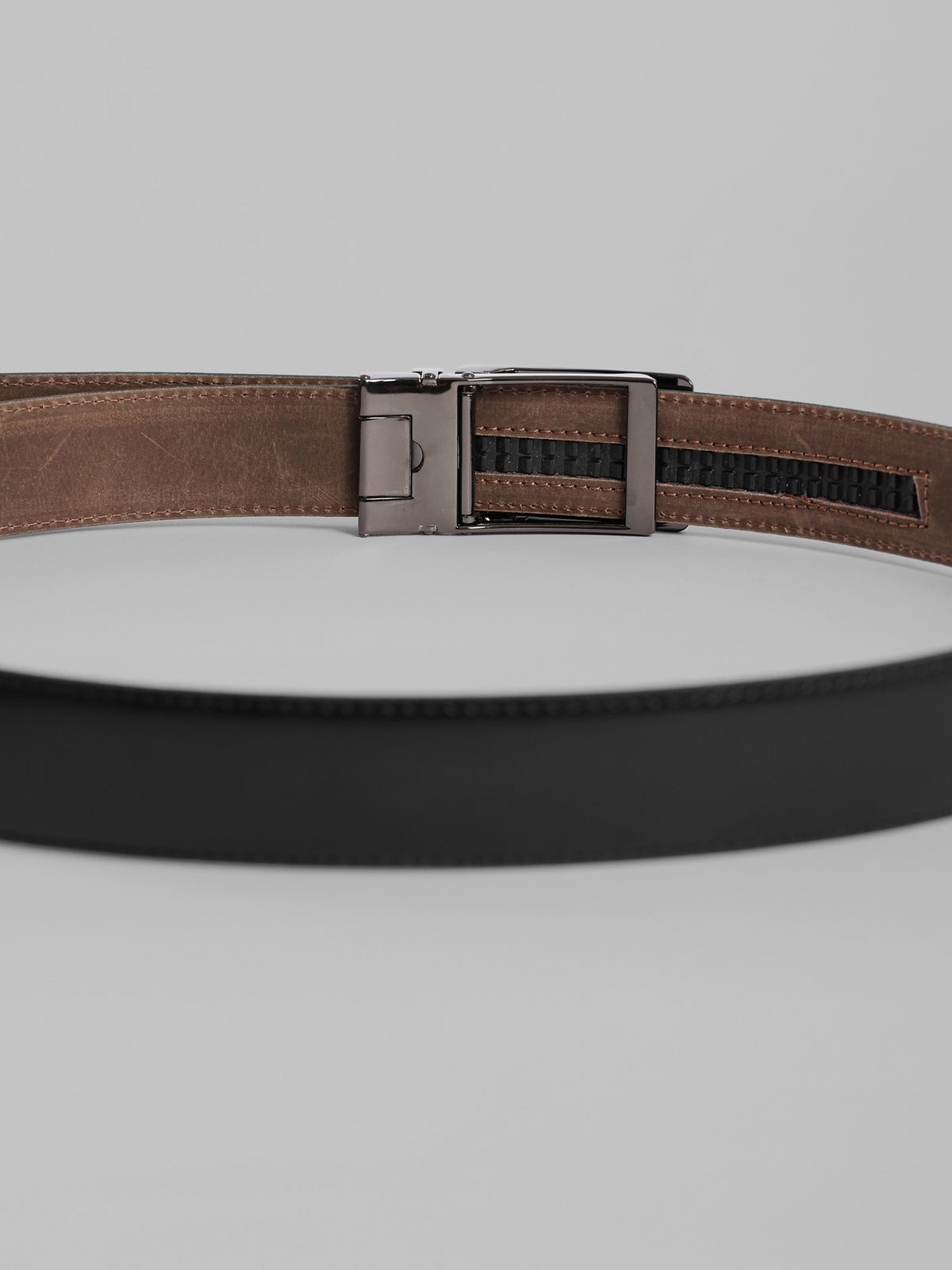 Semi Dressed Solid Leather Belt