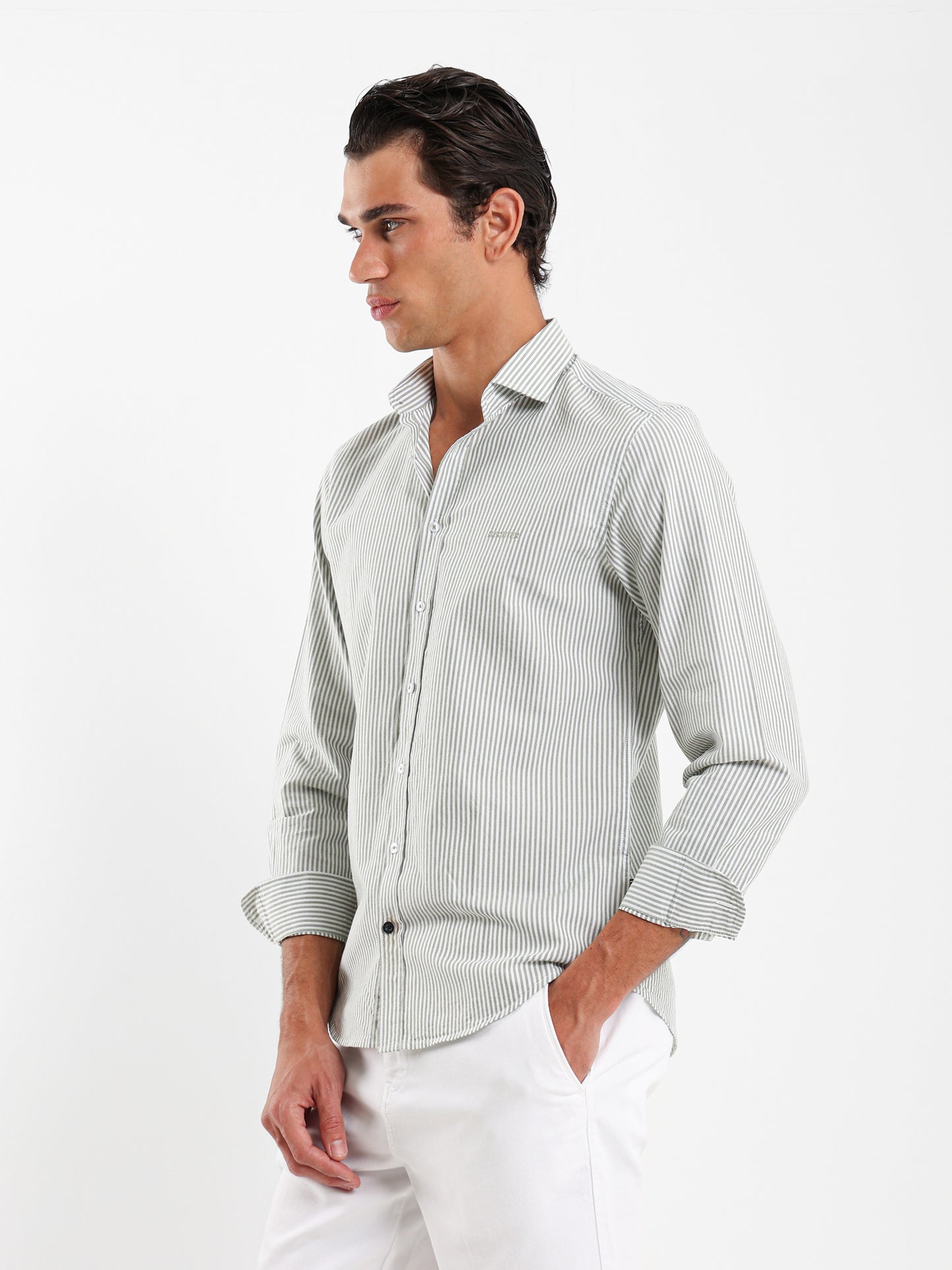 Oxford Stripe Long Sleeve Shirt