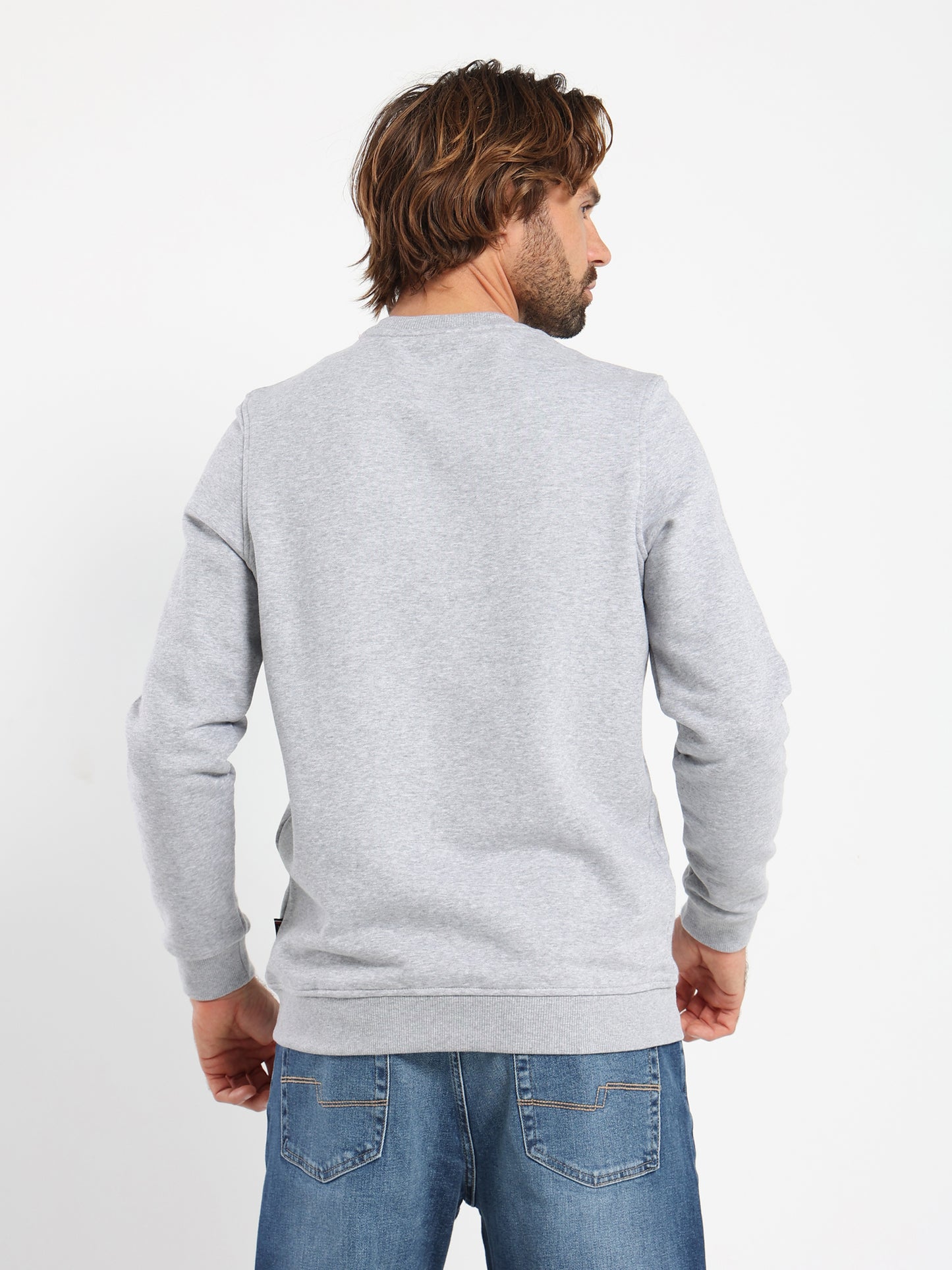 Round-Neck Sweatshirt with Place Print