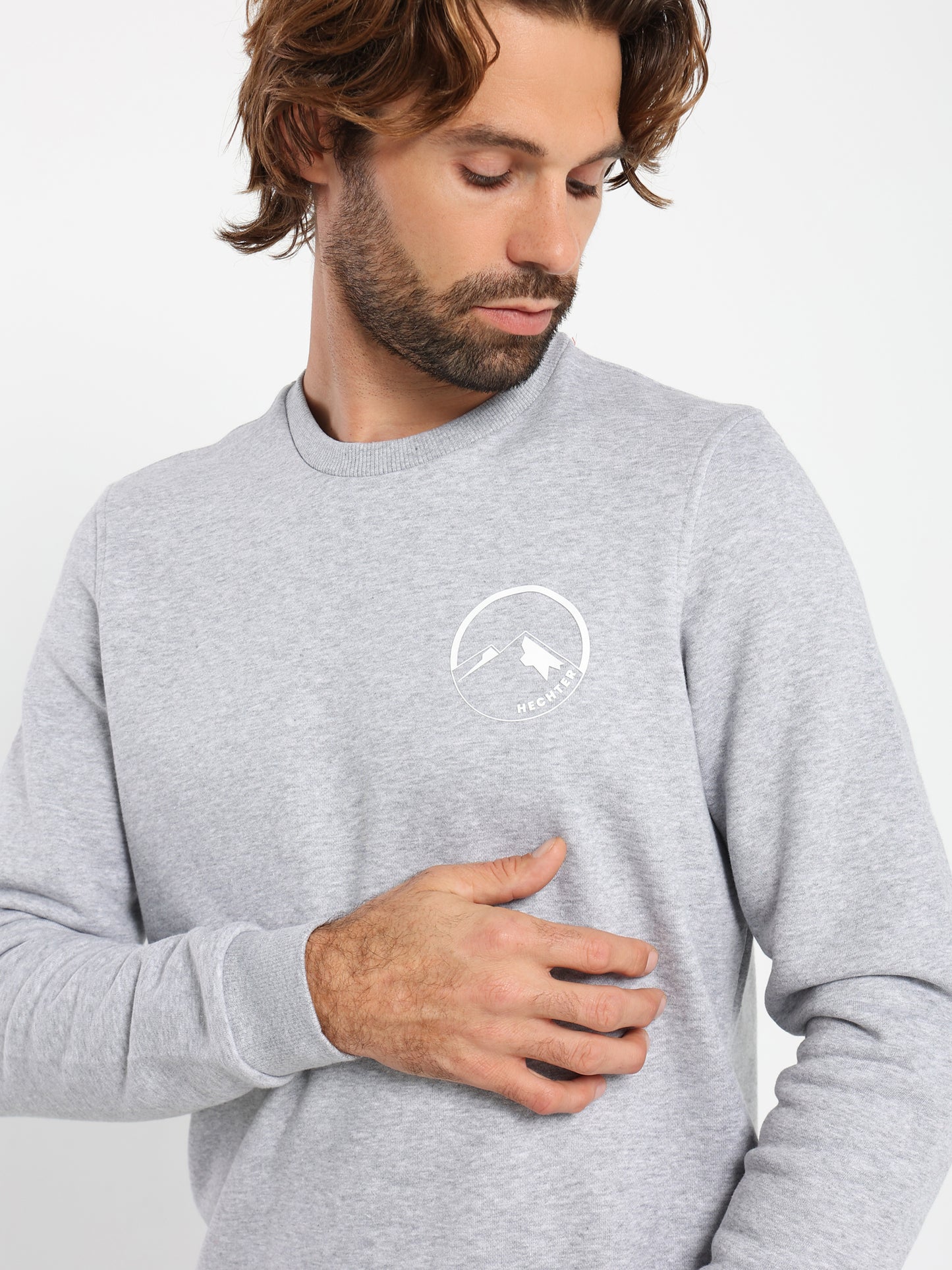 Round-Neck Sweatshirt with Place Print