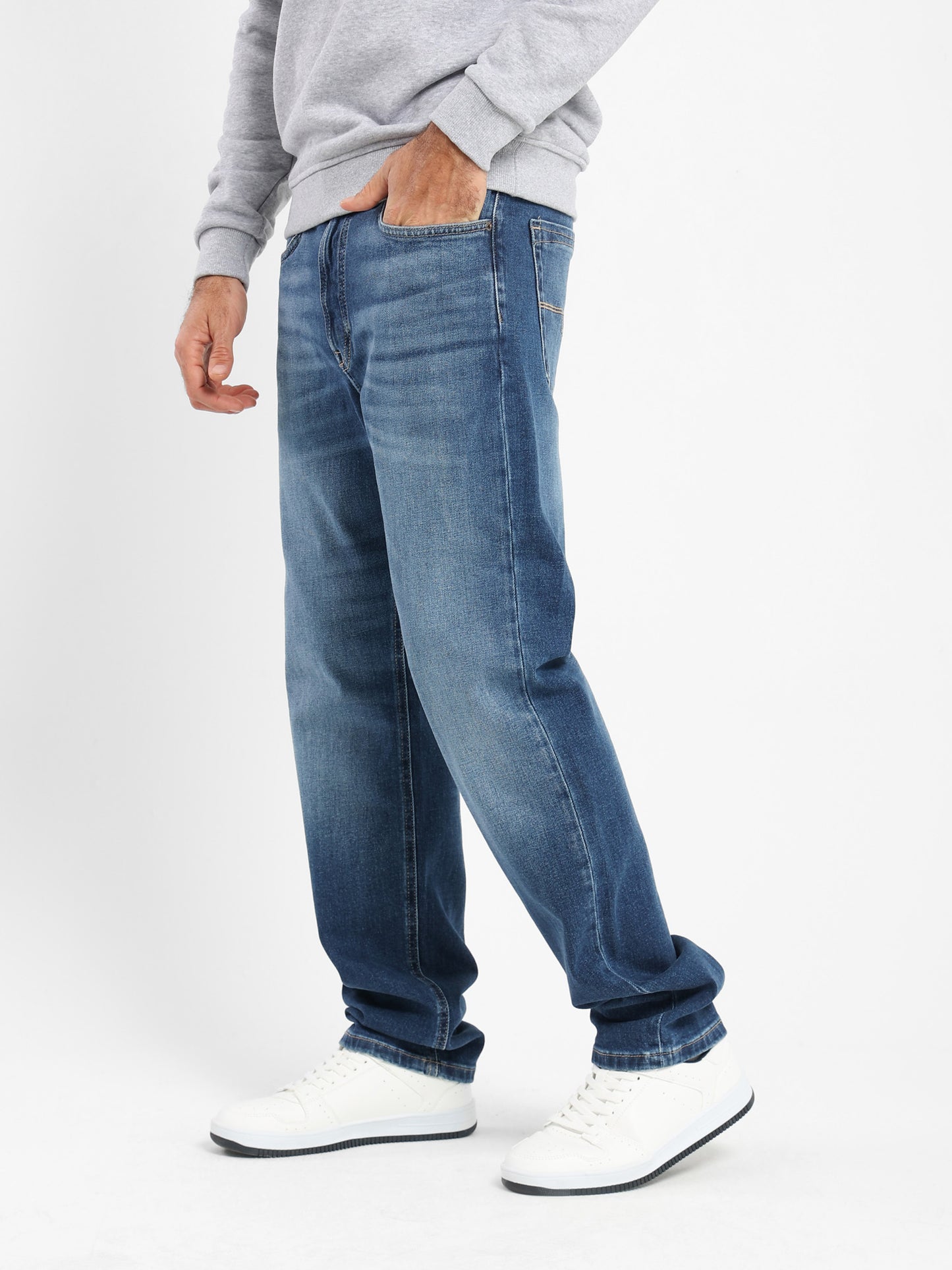 Washed Denim Pants
