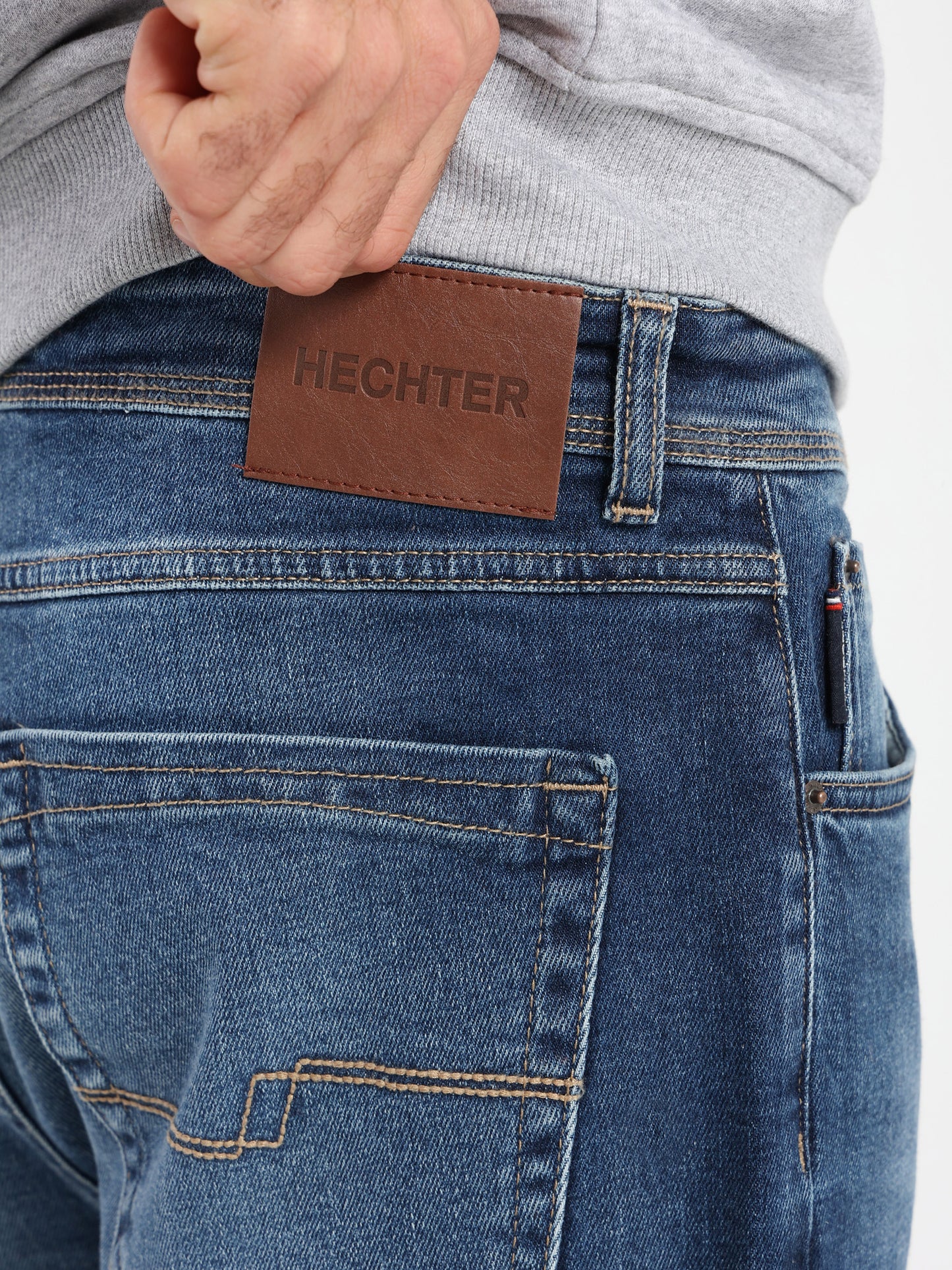 Washed Denim Pants