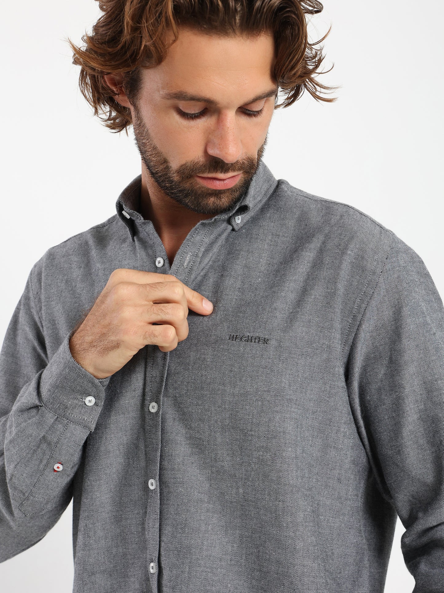 Basic Flannel Twill Long-Sleeve Shirt