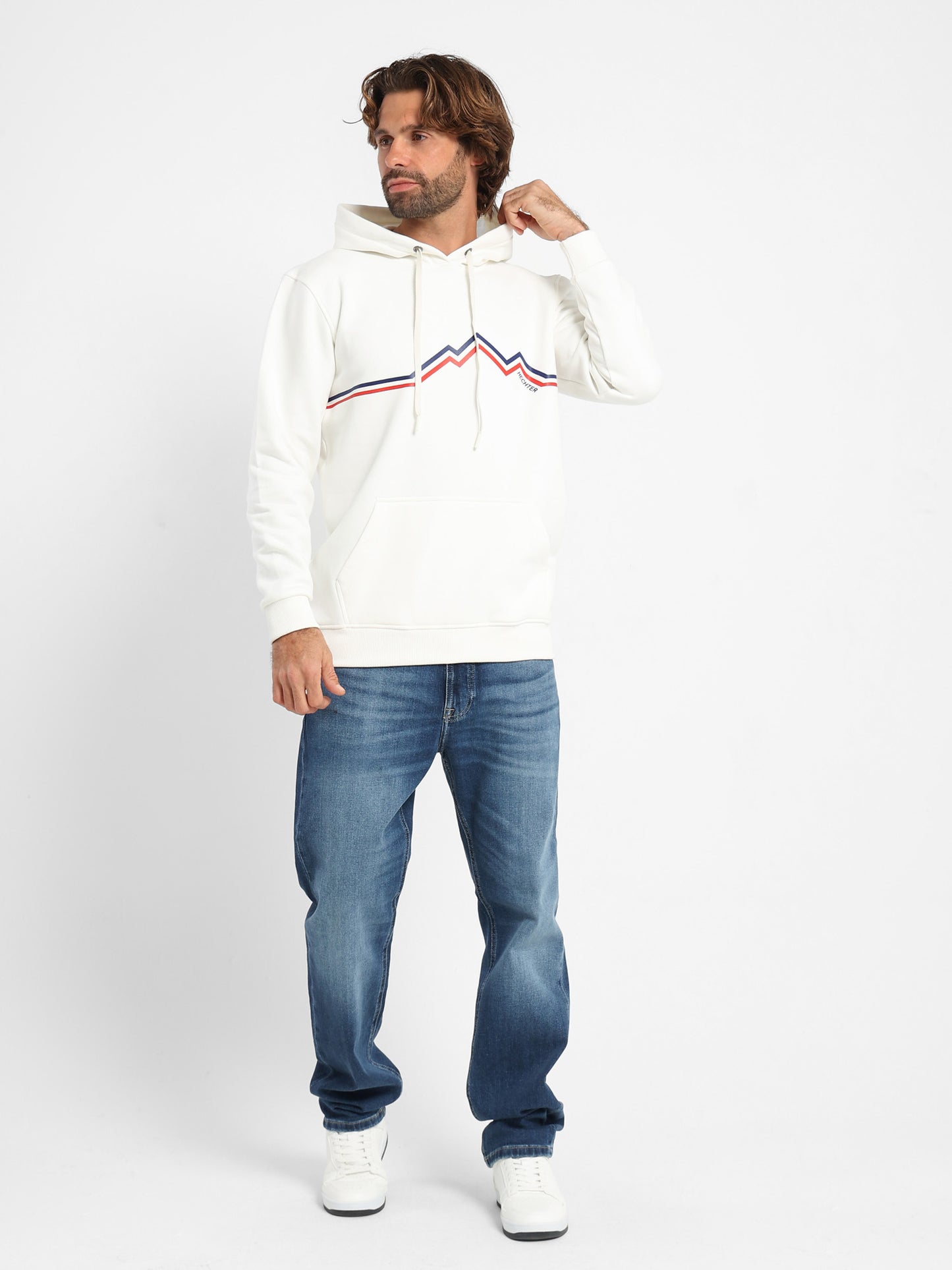 Hooded Sweatshirt with Place Print