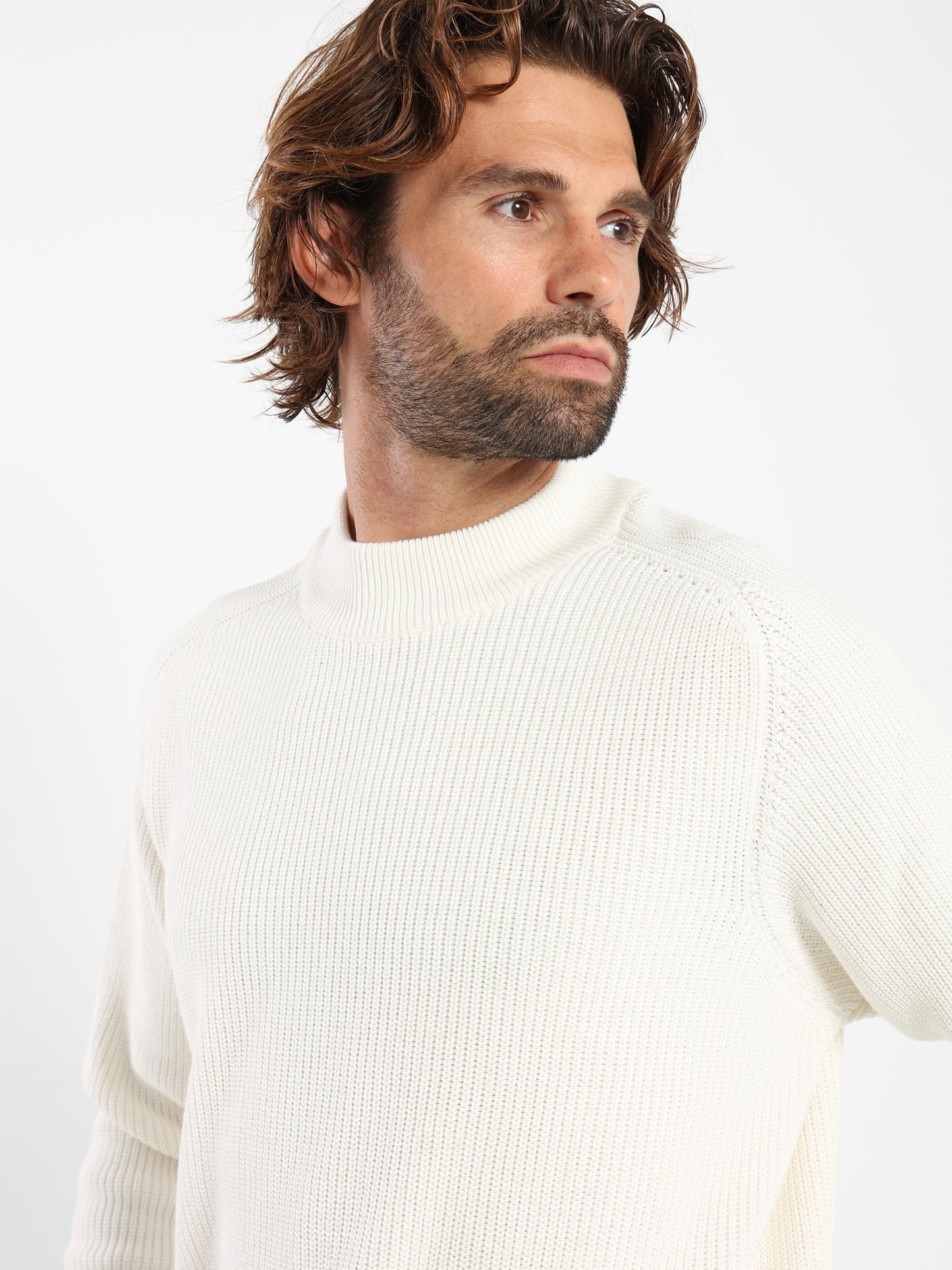 Structured Mock Neck Pullover