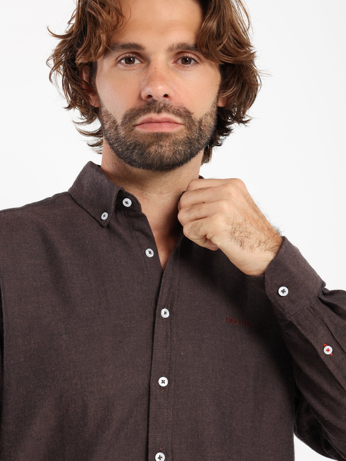 Basic Flannel Twill Long-Sleeve Shirt