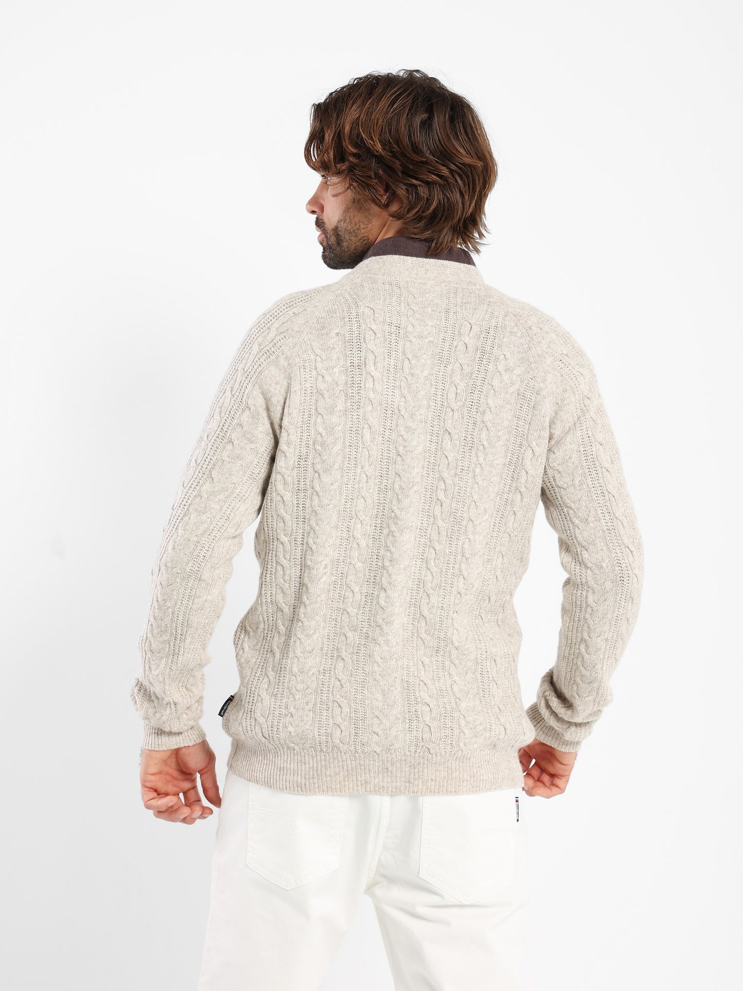 Cable Knit Button Cardigan