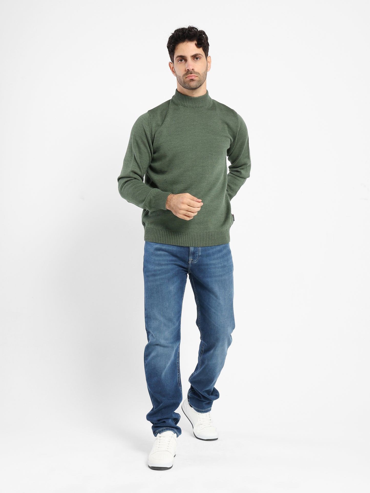 Mock Neck Plain Pullover