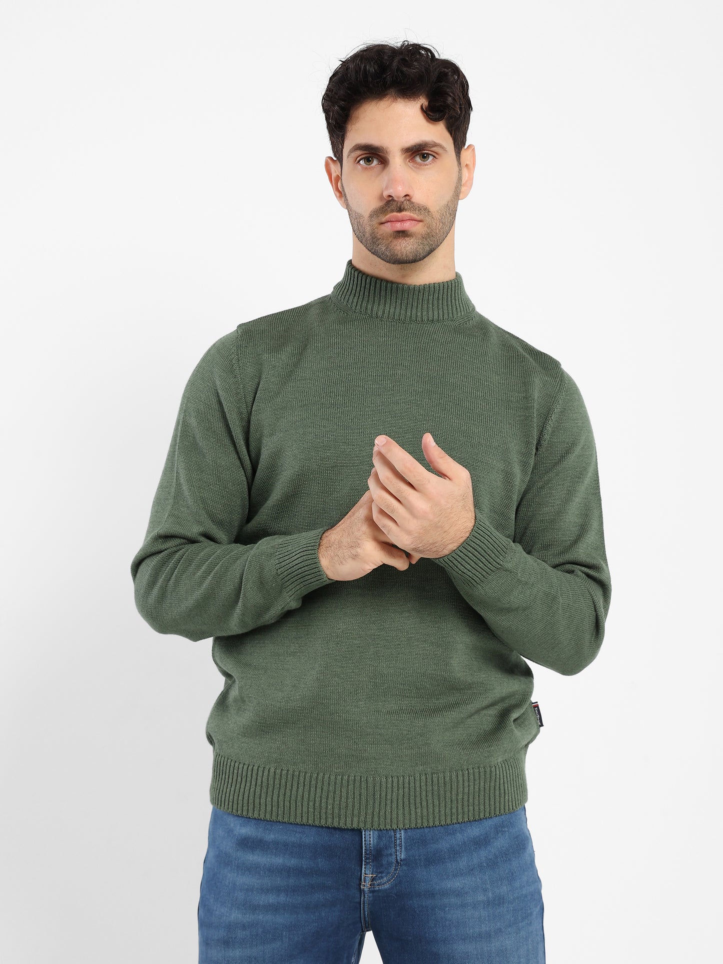 Mock Neck Plain Pullover