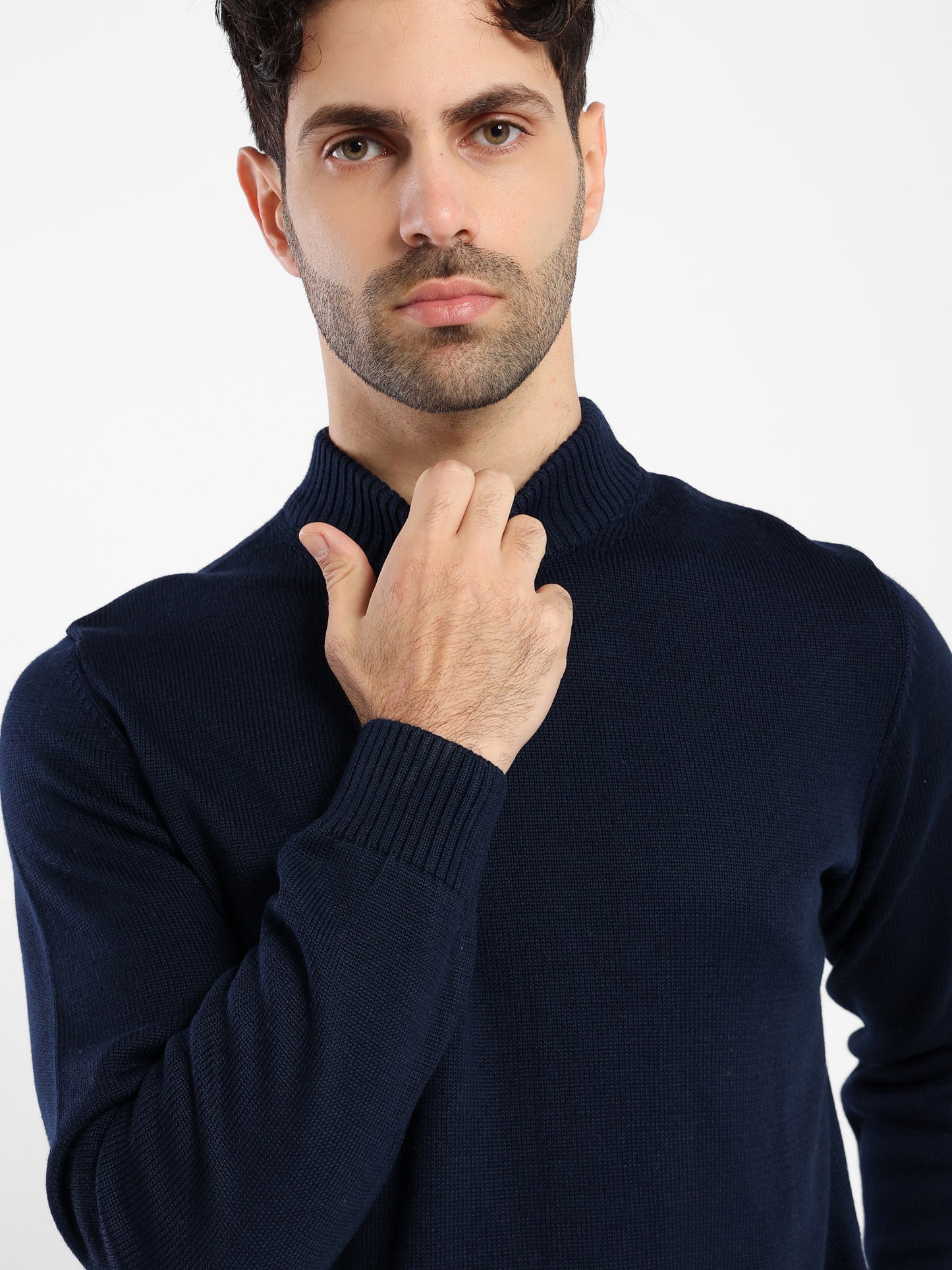 Mock Neck Plain Pullover