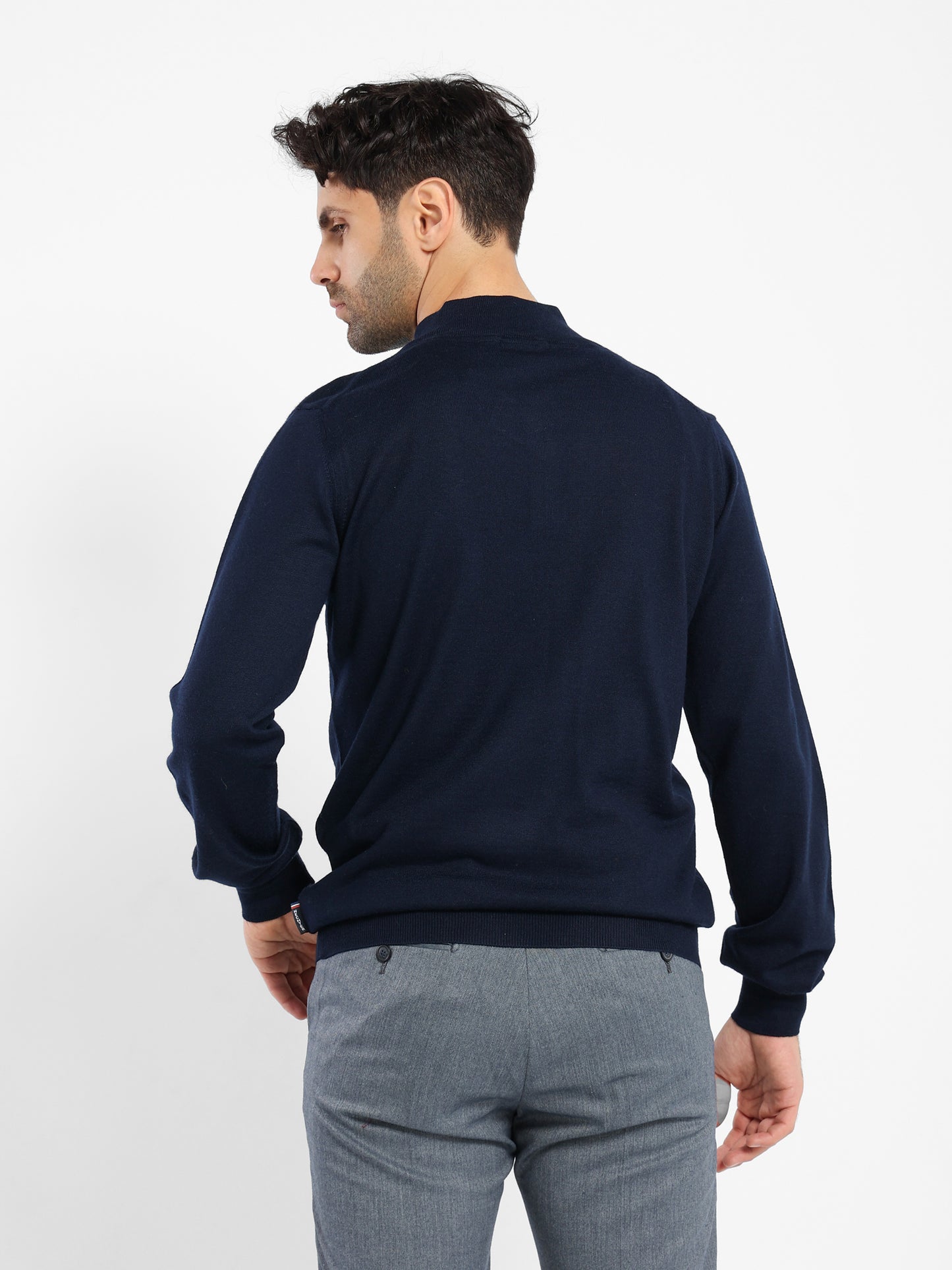 Mock Neck Plain Pullover