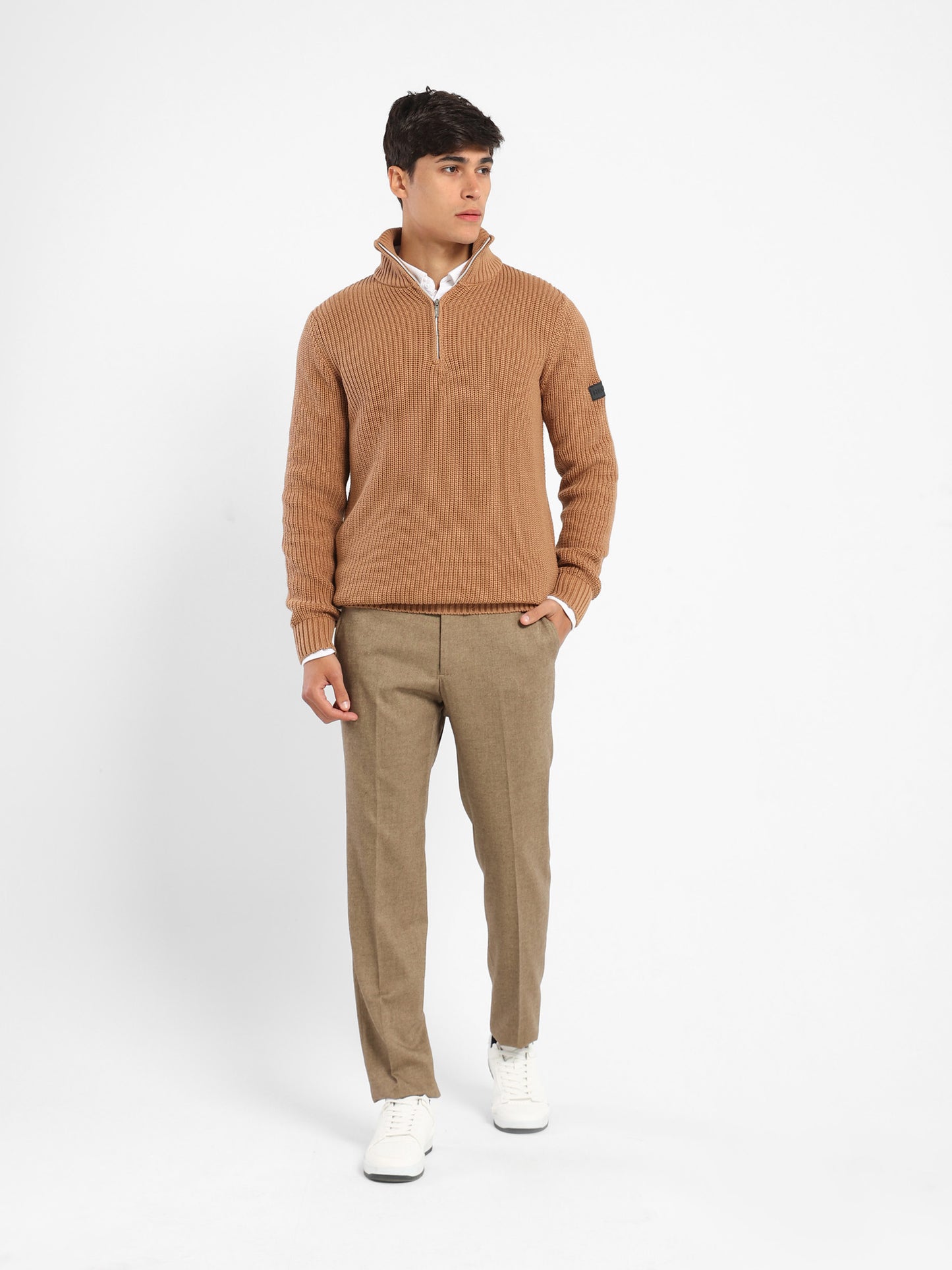 Mock Neck Knit Sweater