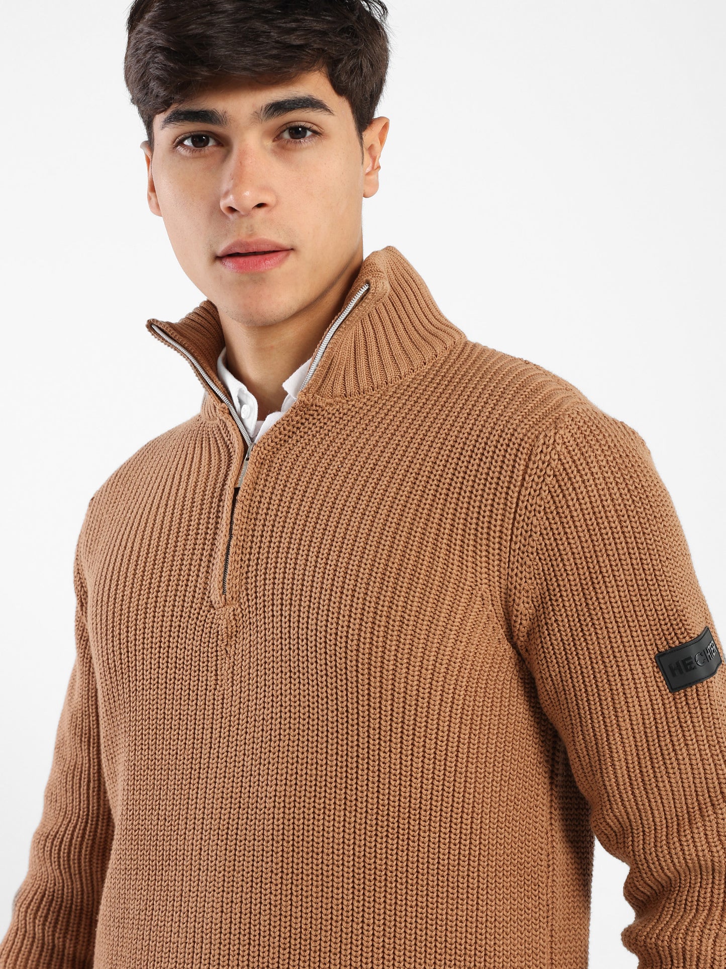 Mock Neck Knit Sweater