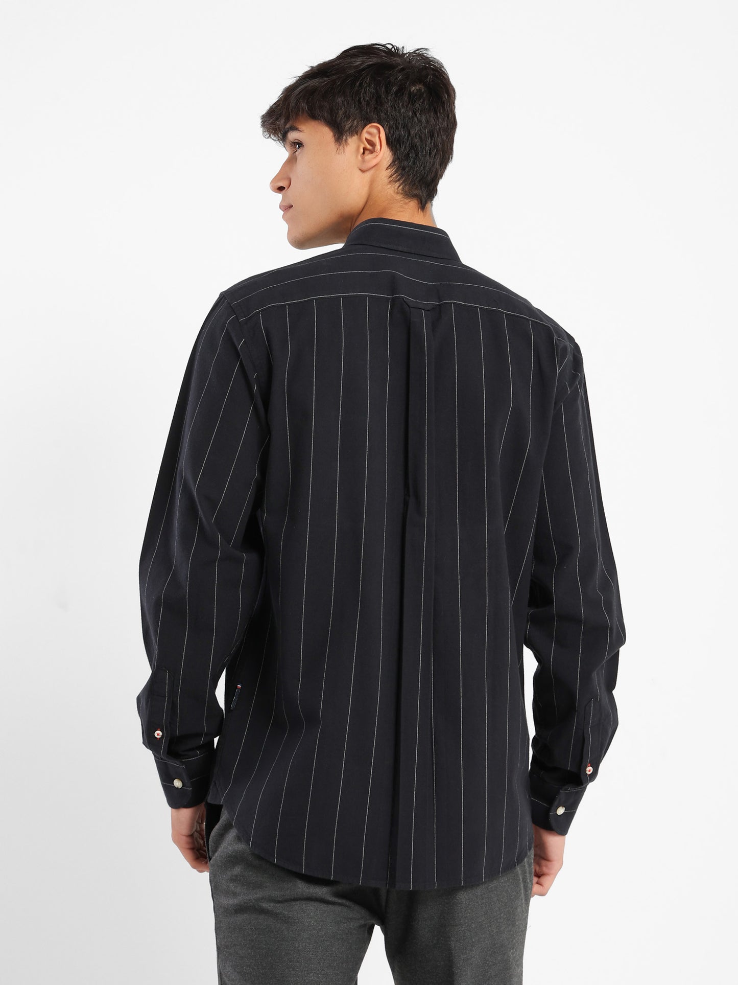 Regular Fit Striped Kent Collar Shirt