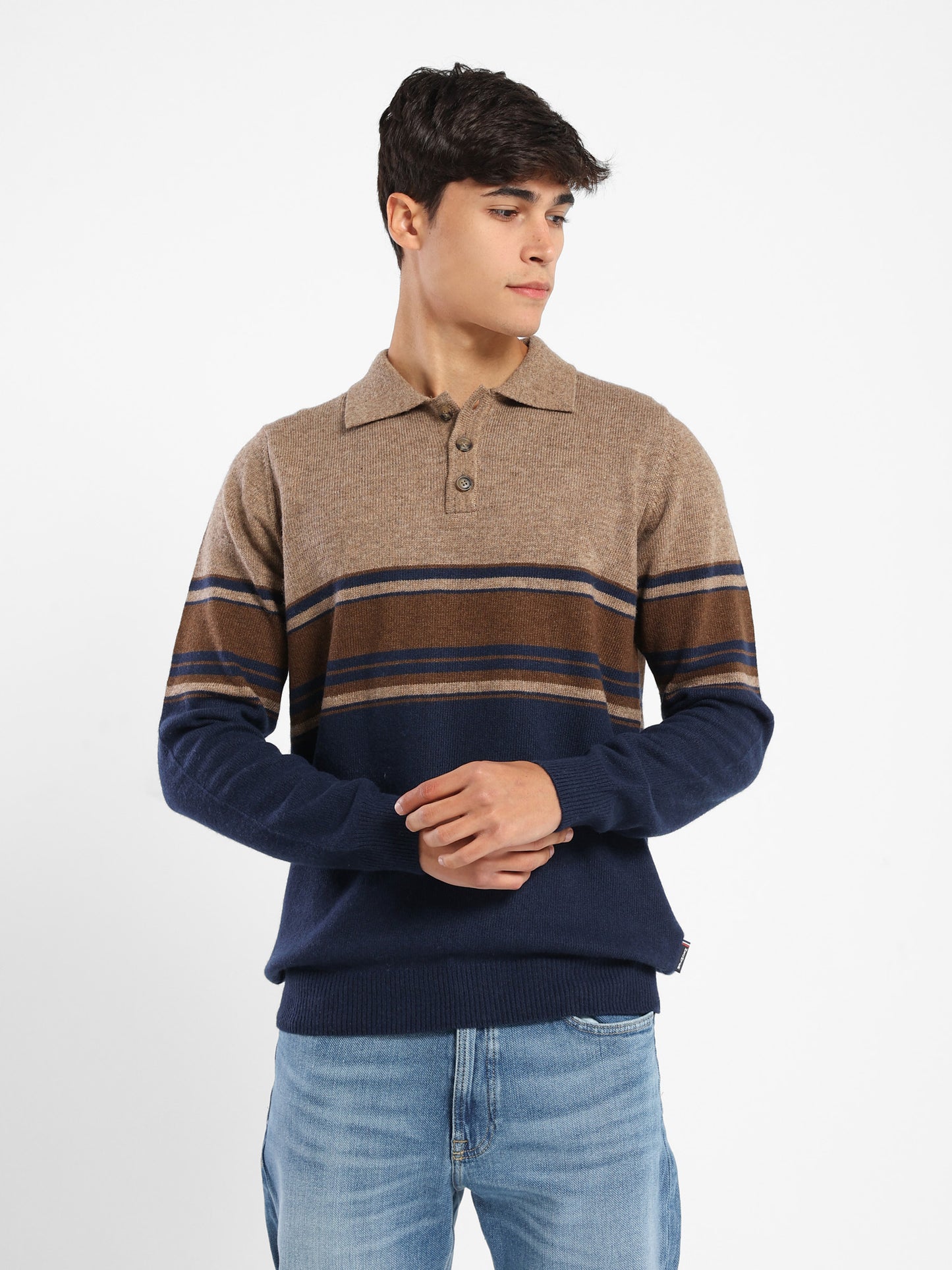 Polo Color Block Pullover