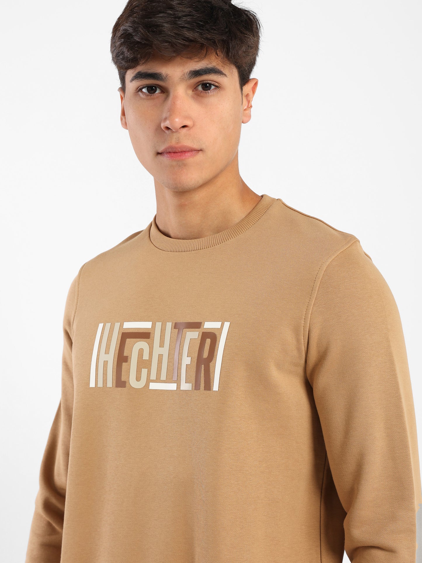 Round-Neck Sweatshirt with Place Print