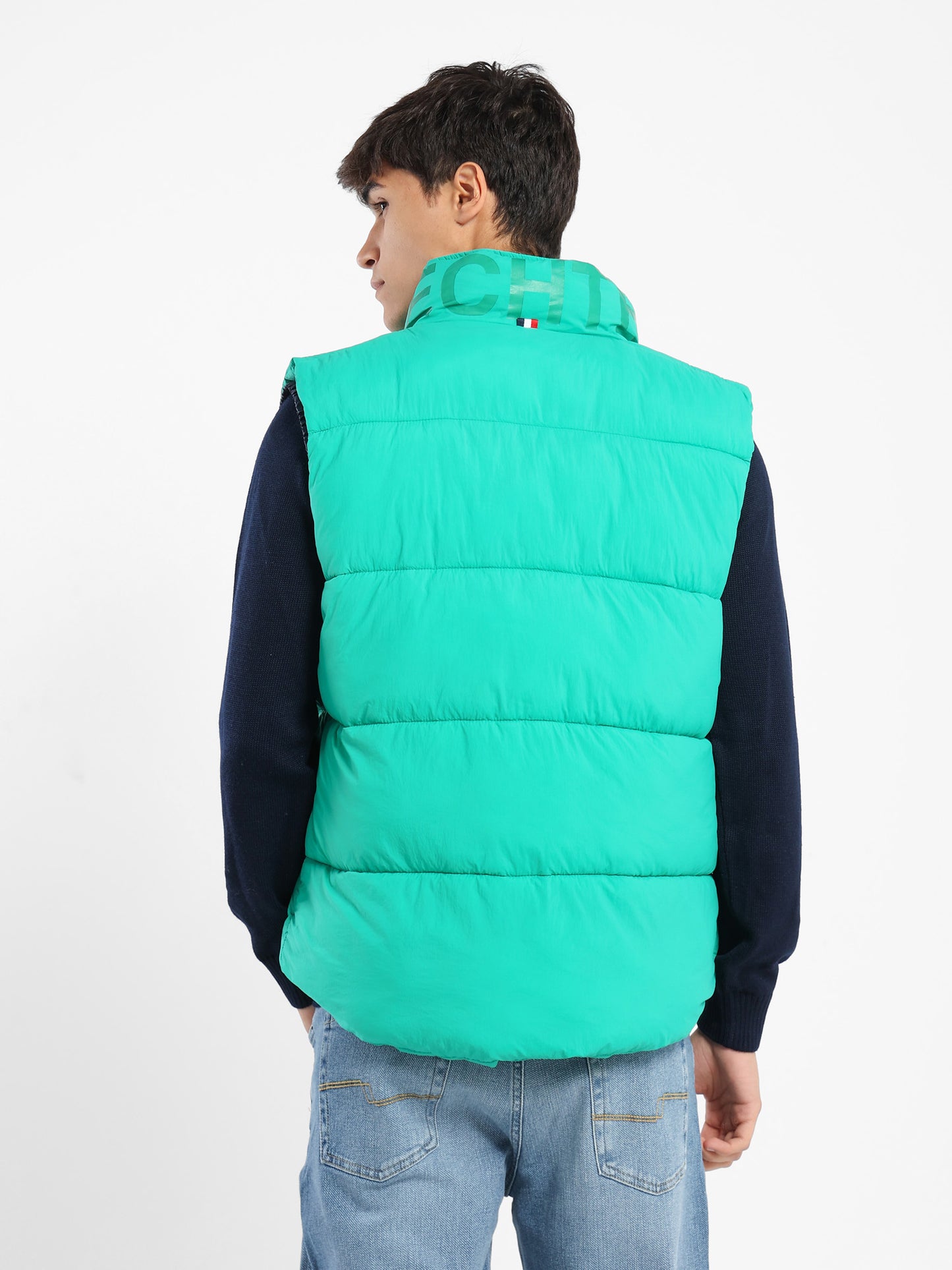 Mock Neck Parka Vest