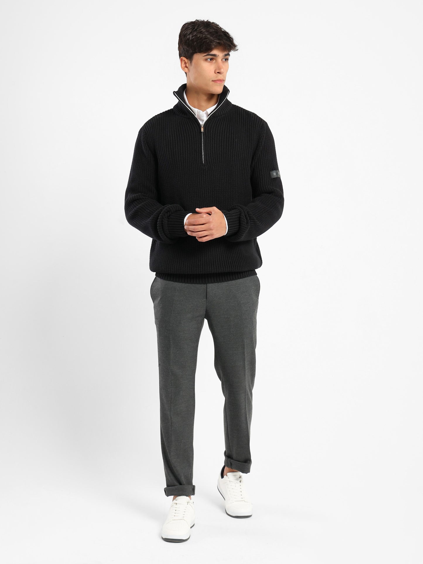 Mock Neck Knit Sweater
