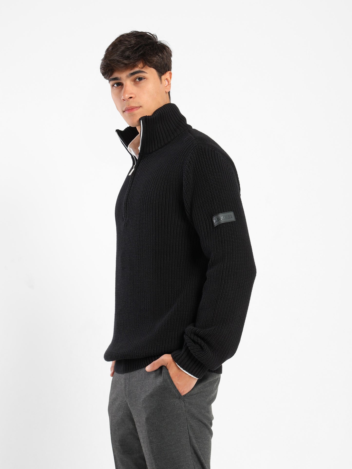 Mock Neck Knit Sweater