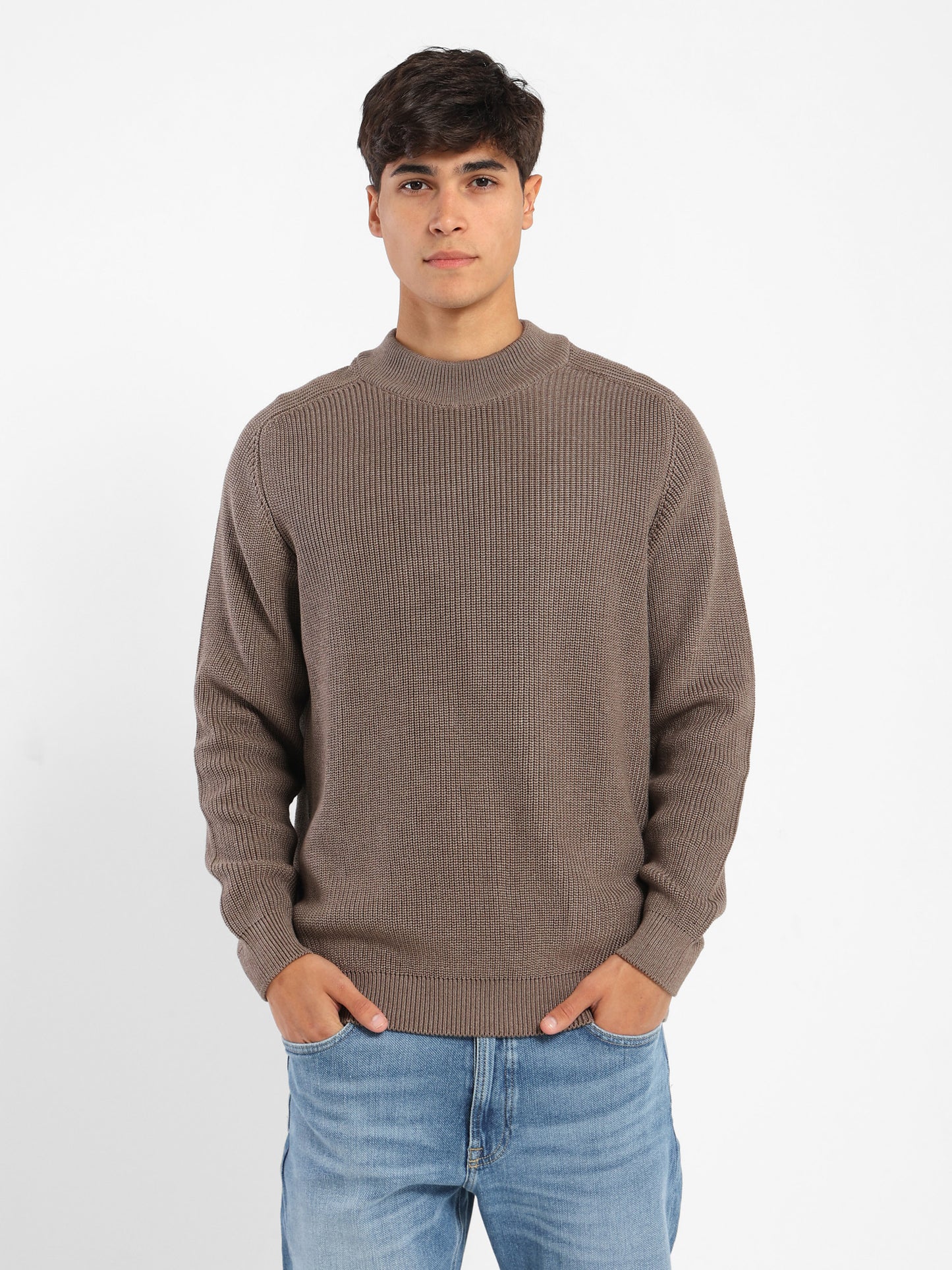 Structured Mock Neck Pullover