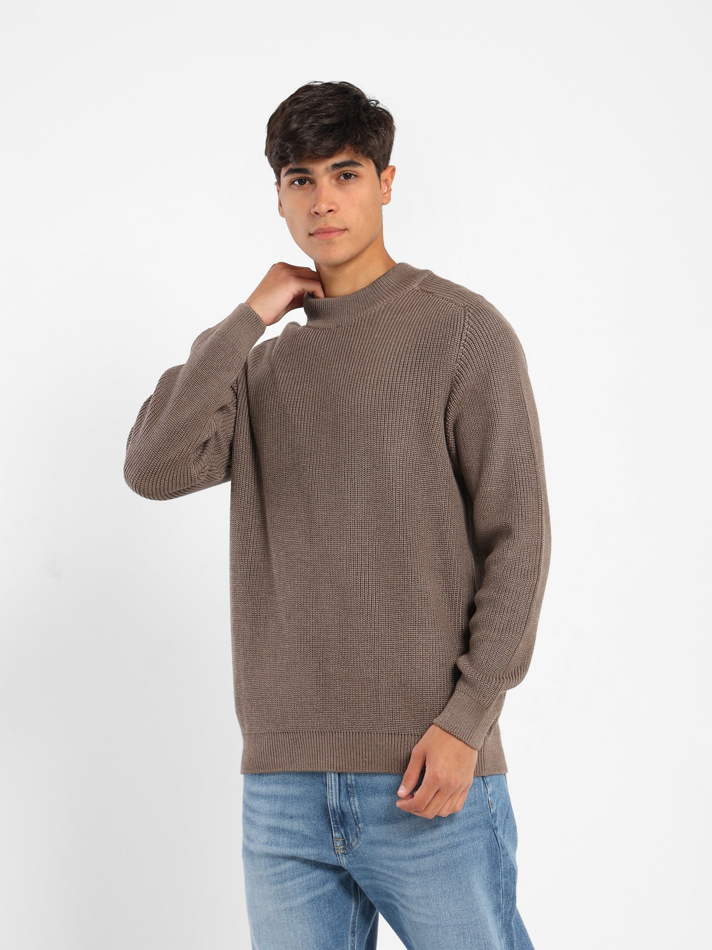 Structured Mock Neck Pullover