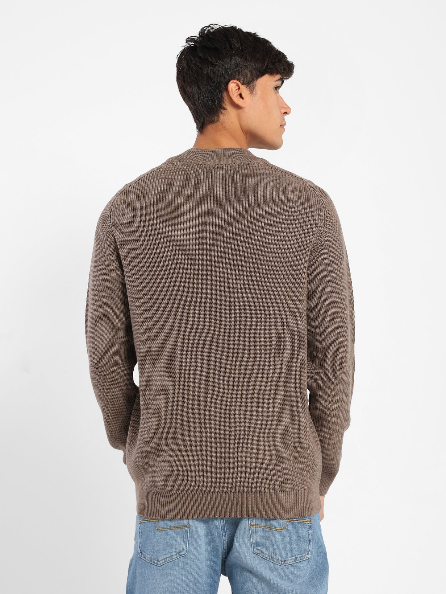 Structured Mock Neck Pullover