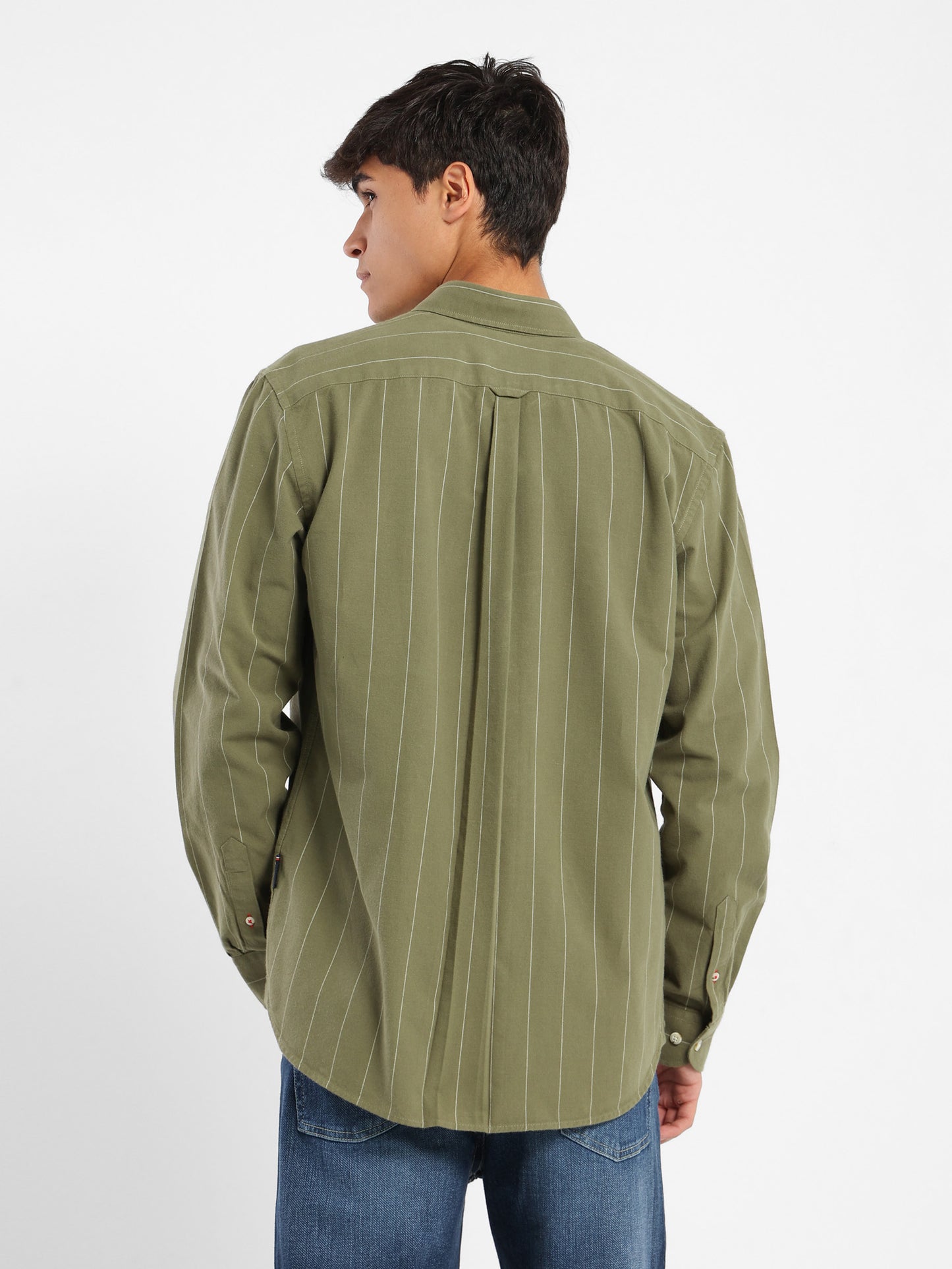 Regular Fit Striped Kent Collar Shirt