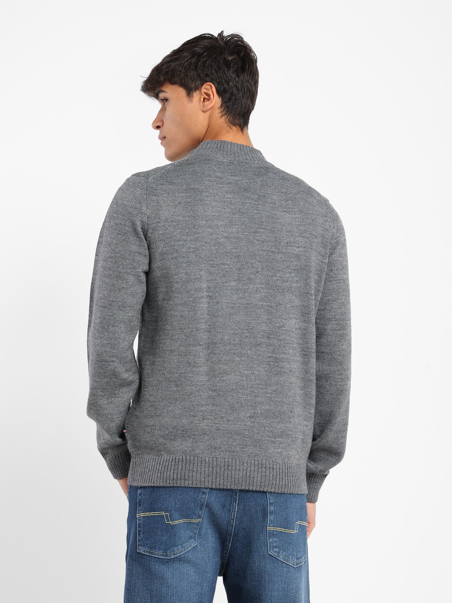 Mock Neck Plain Pullover
