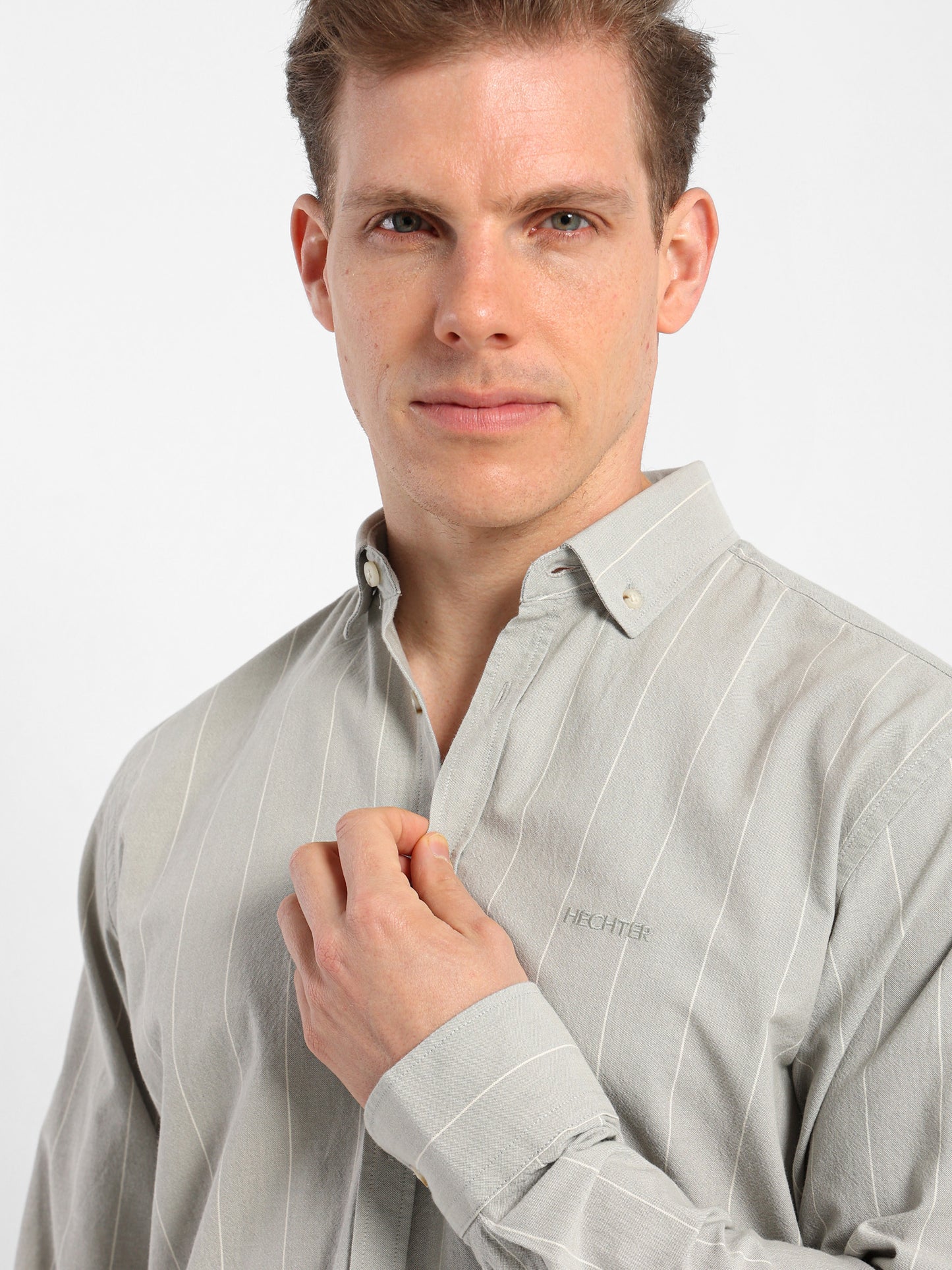 Regular Fit Striped Kent Collar Shirt