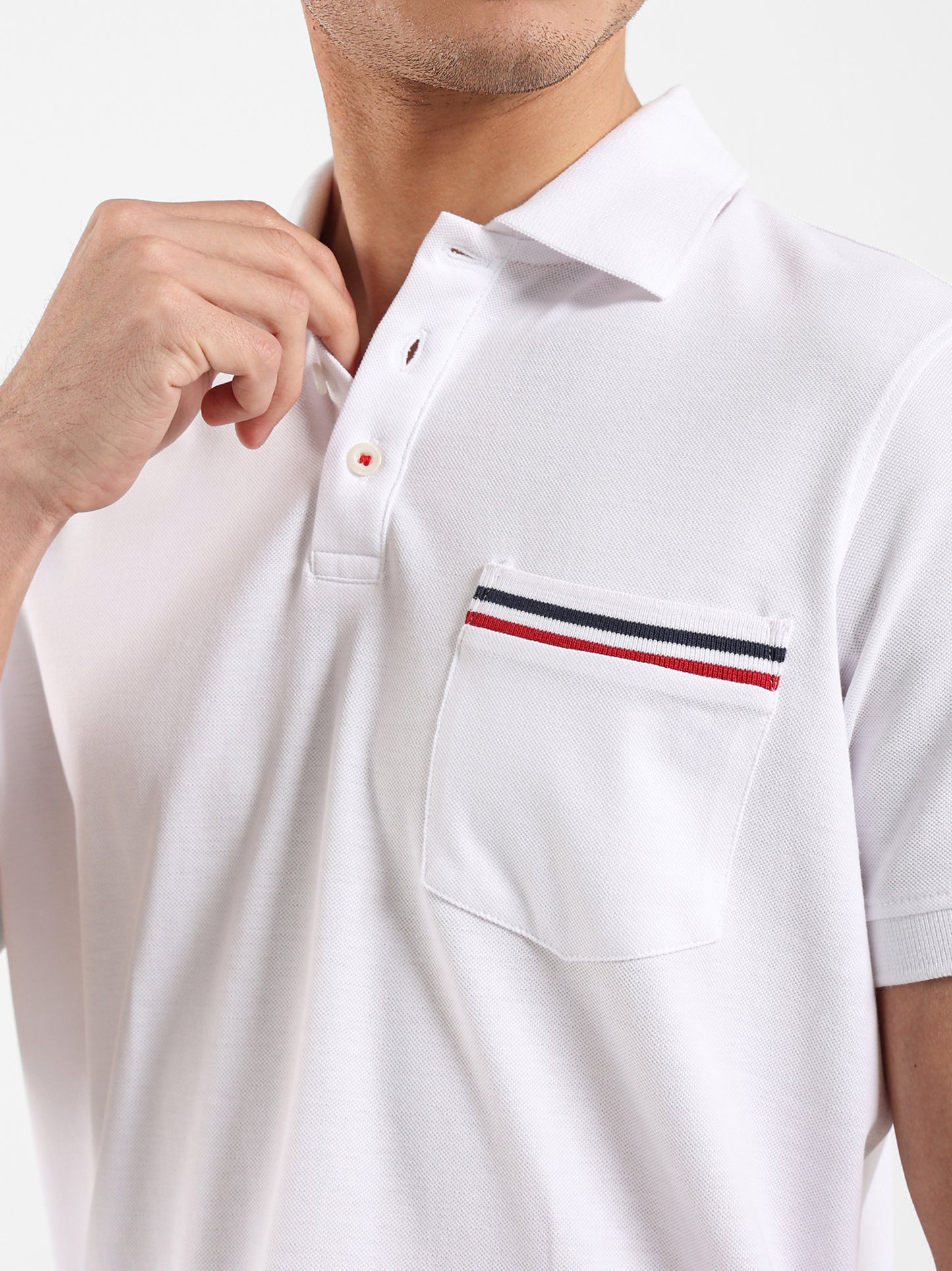 Pique Chest Pocket Polo