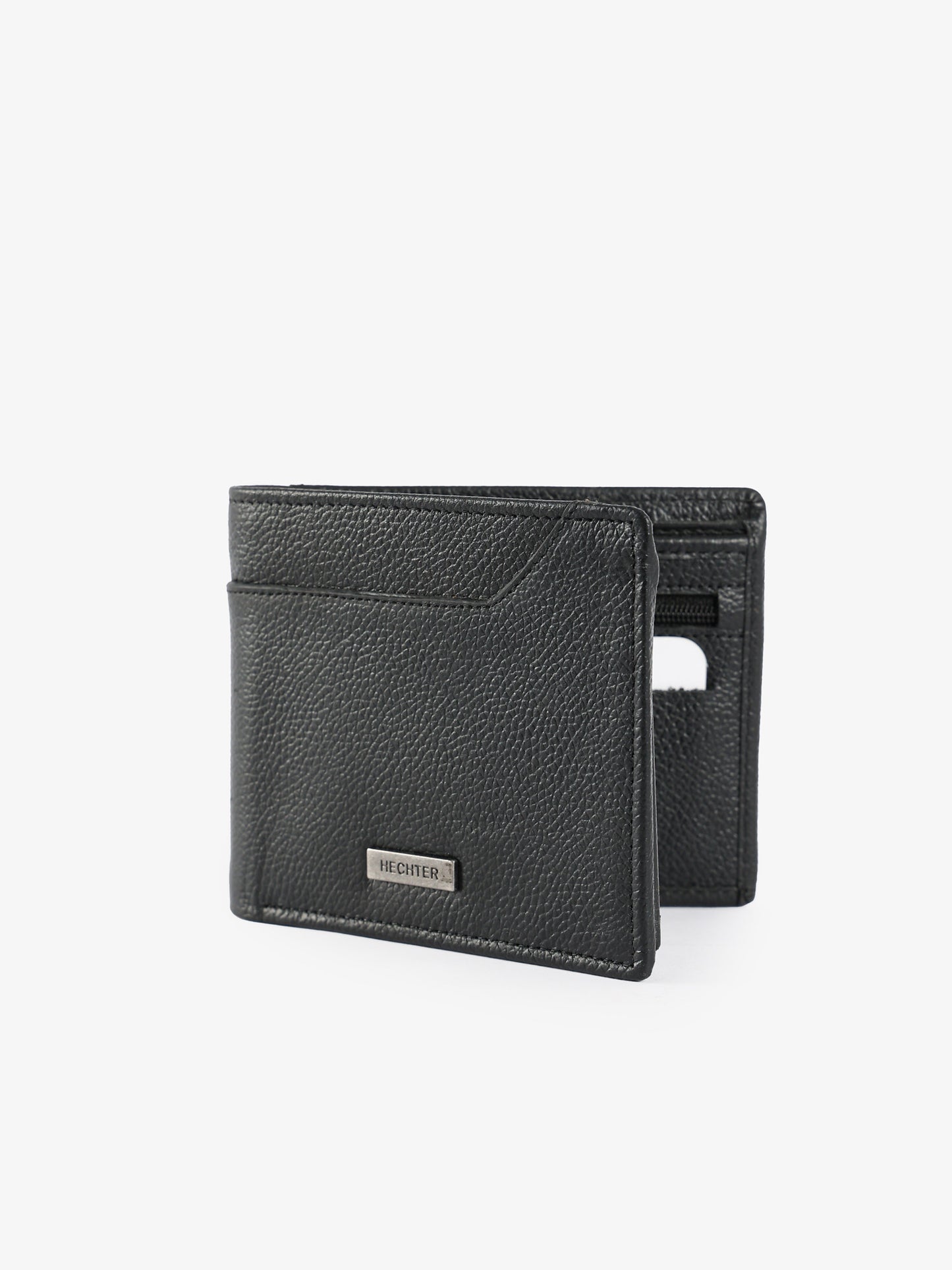Textured Leather Bifold Wallet