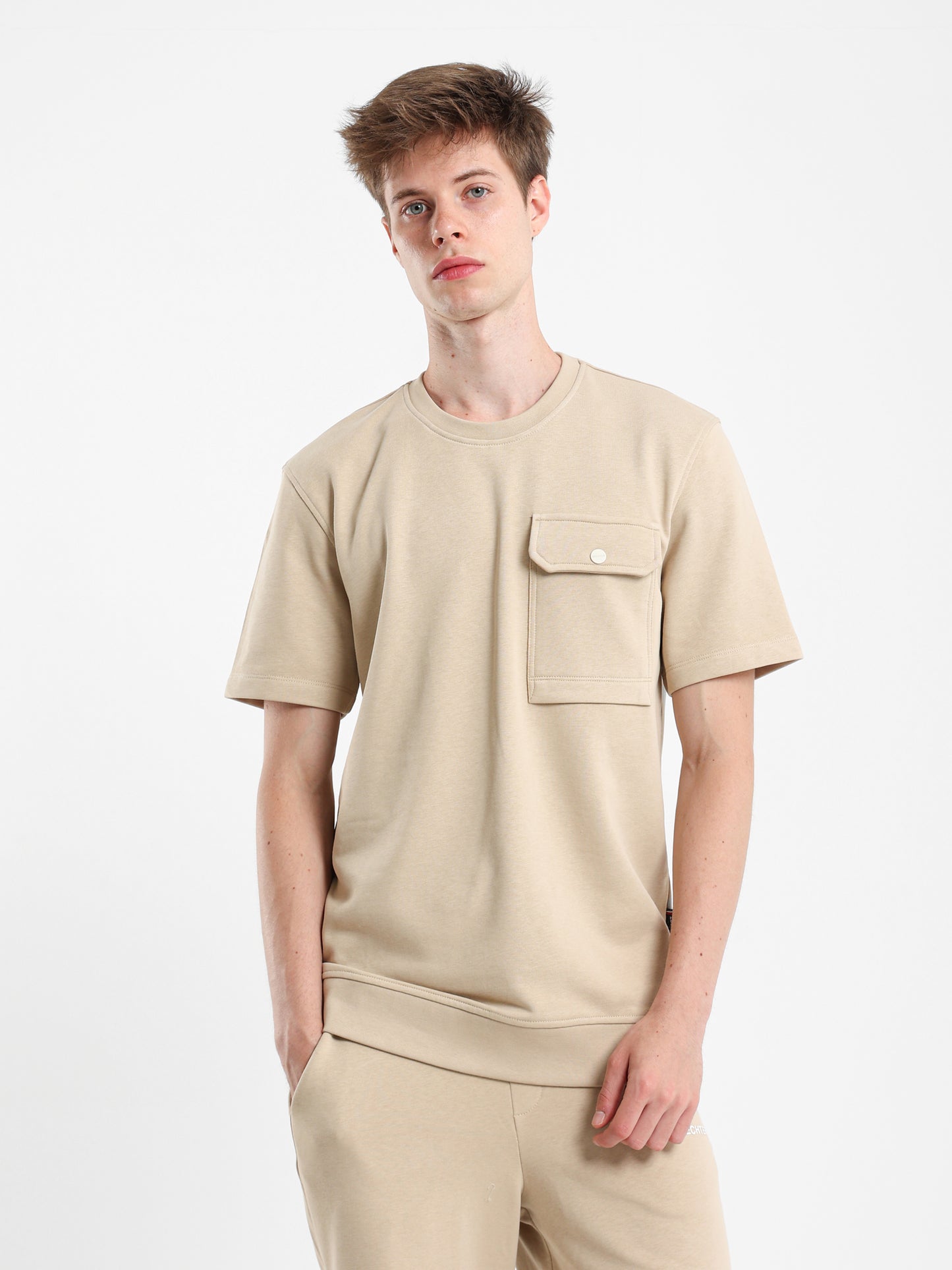 Half Sleeves Round Neck Sweatshirt