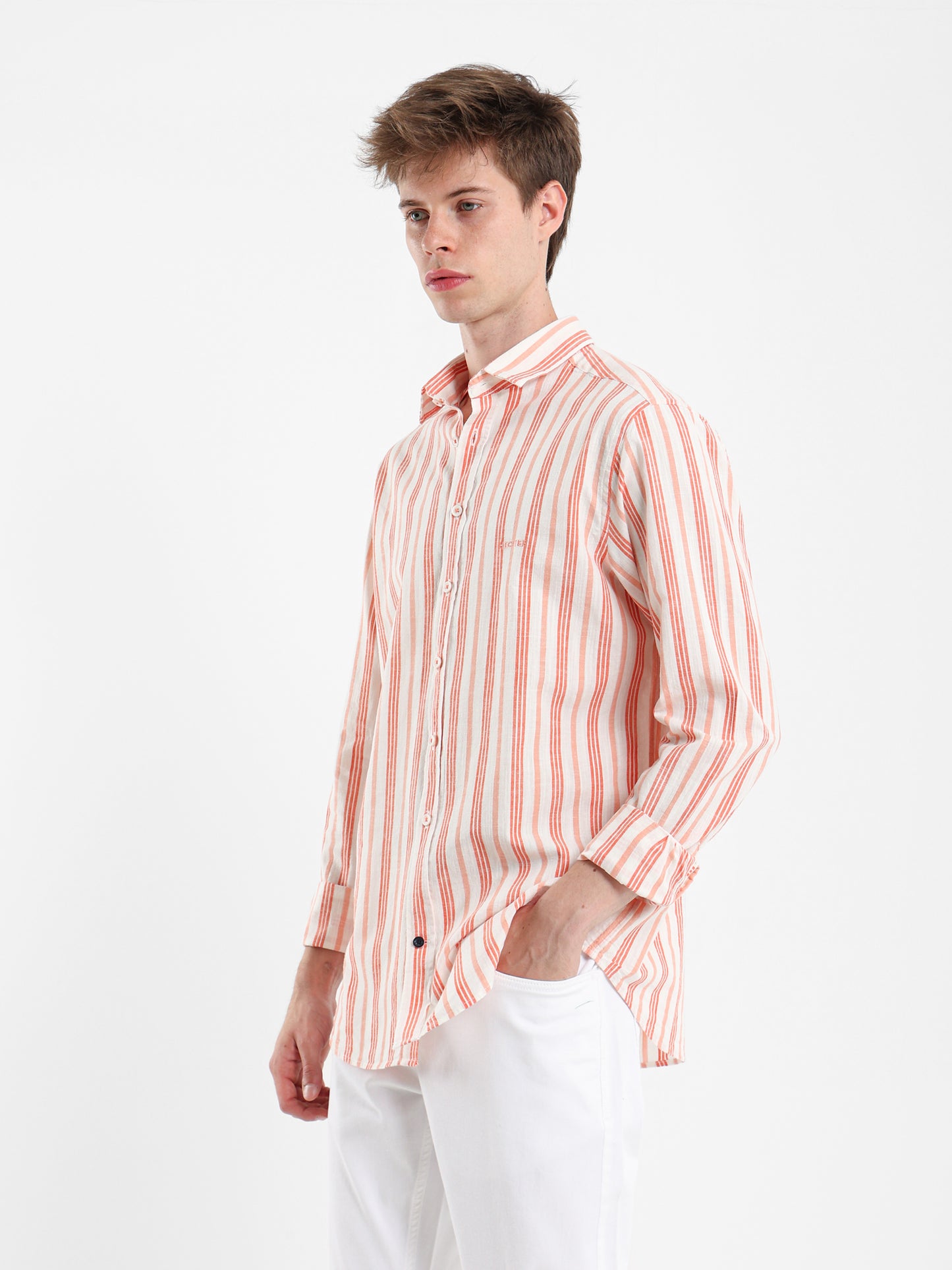 Long Sleeve Shirt with Kent Collar
