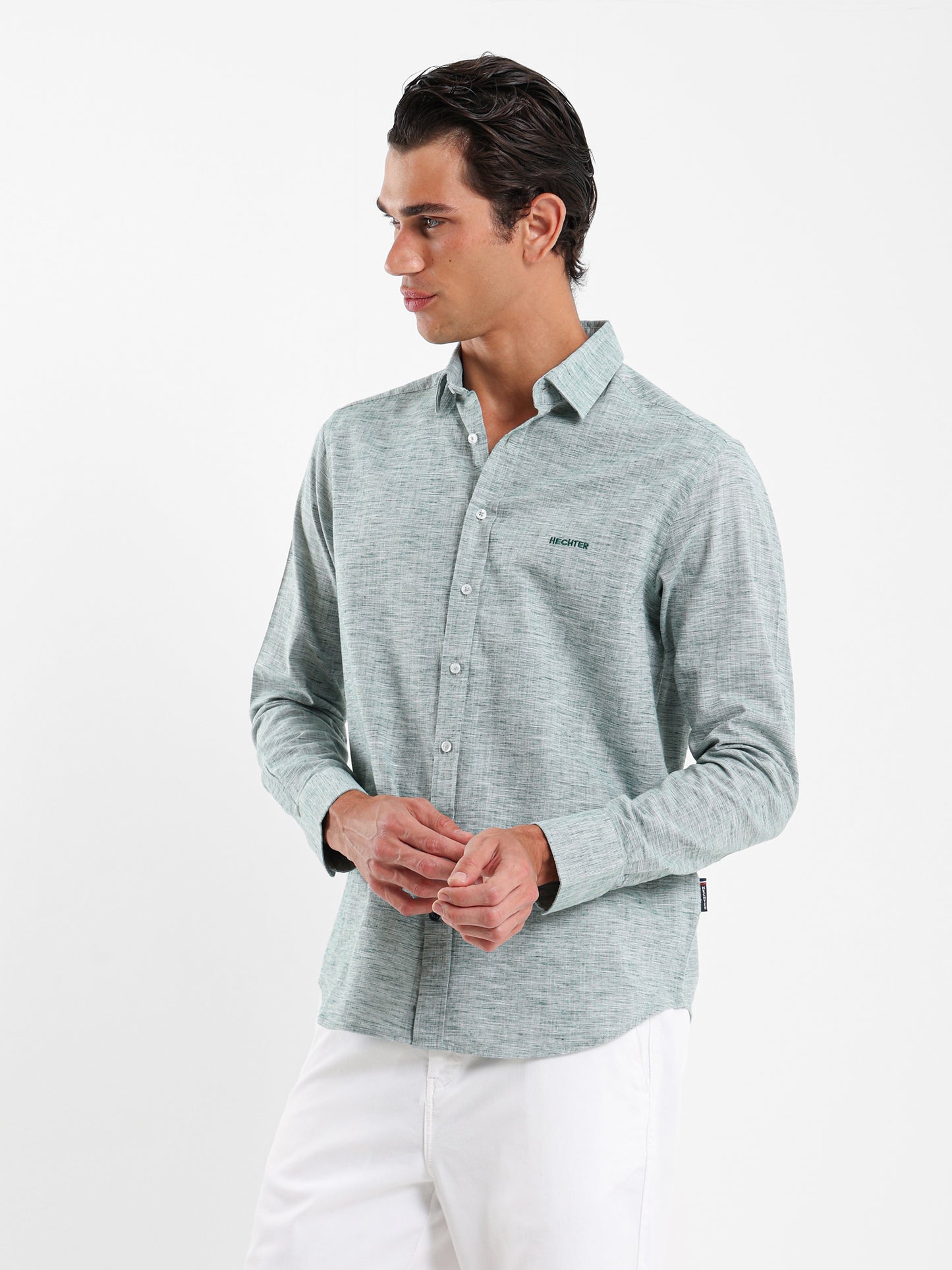 Kent Collar Textured Shirt