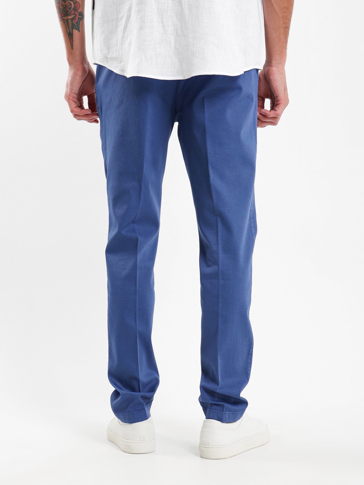 Flat Pockets Pique Casual Pants