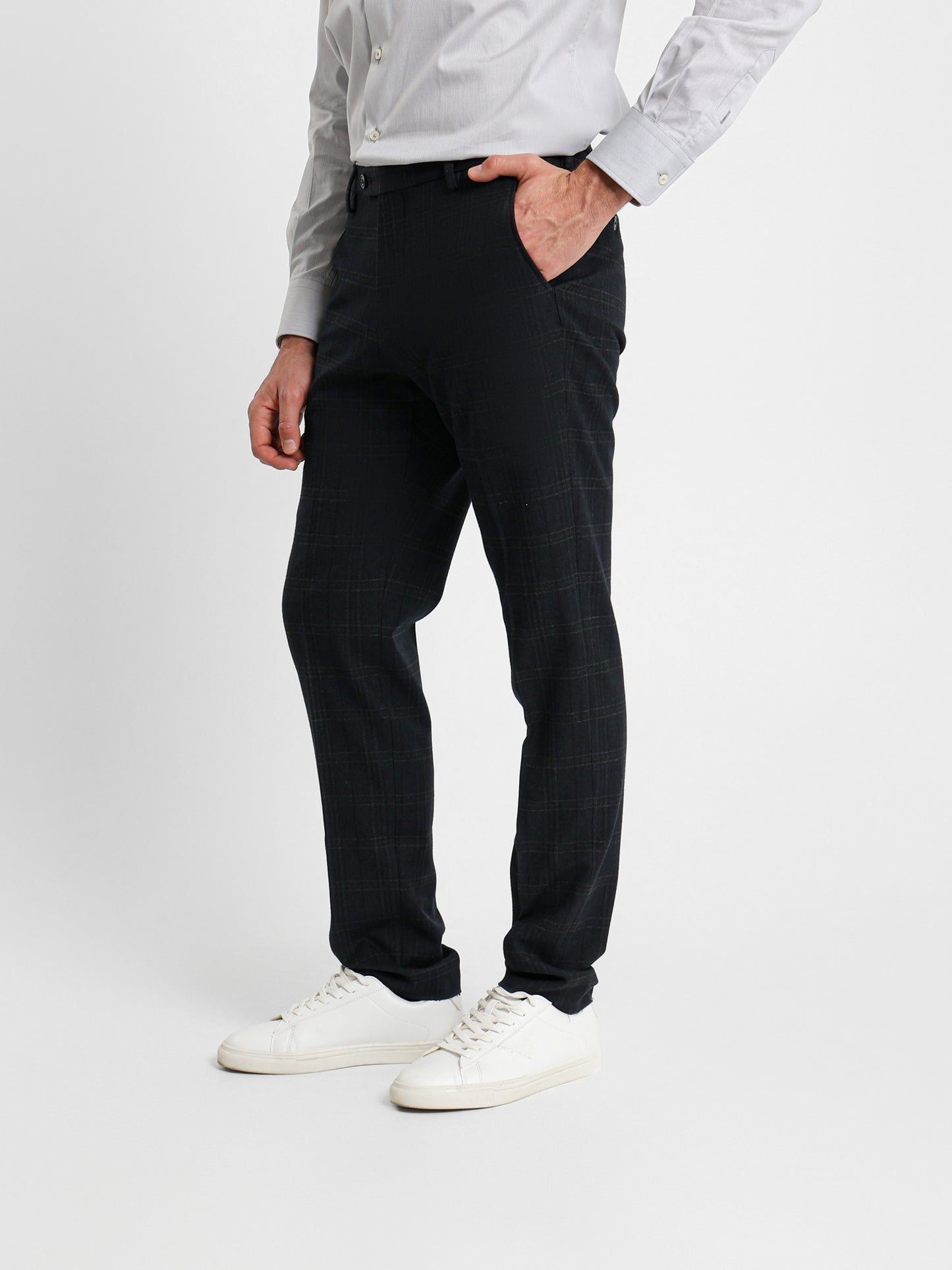 Yarn-Dyed Flat Pocket Pants