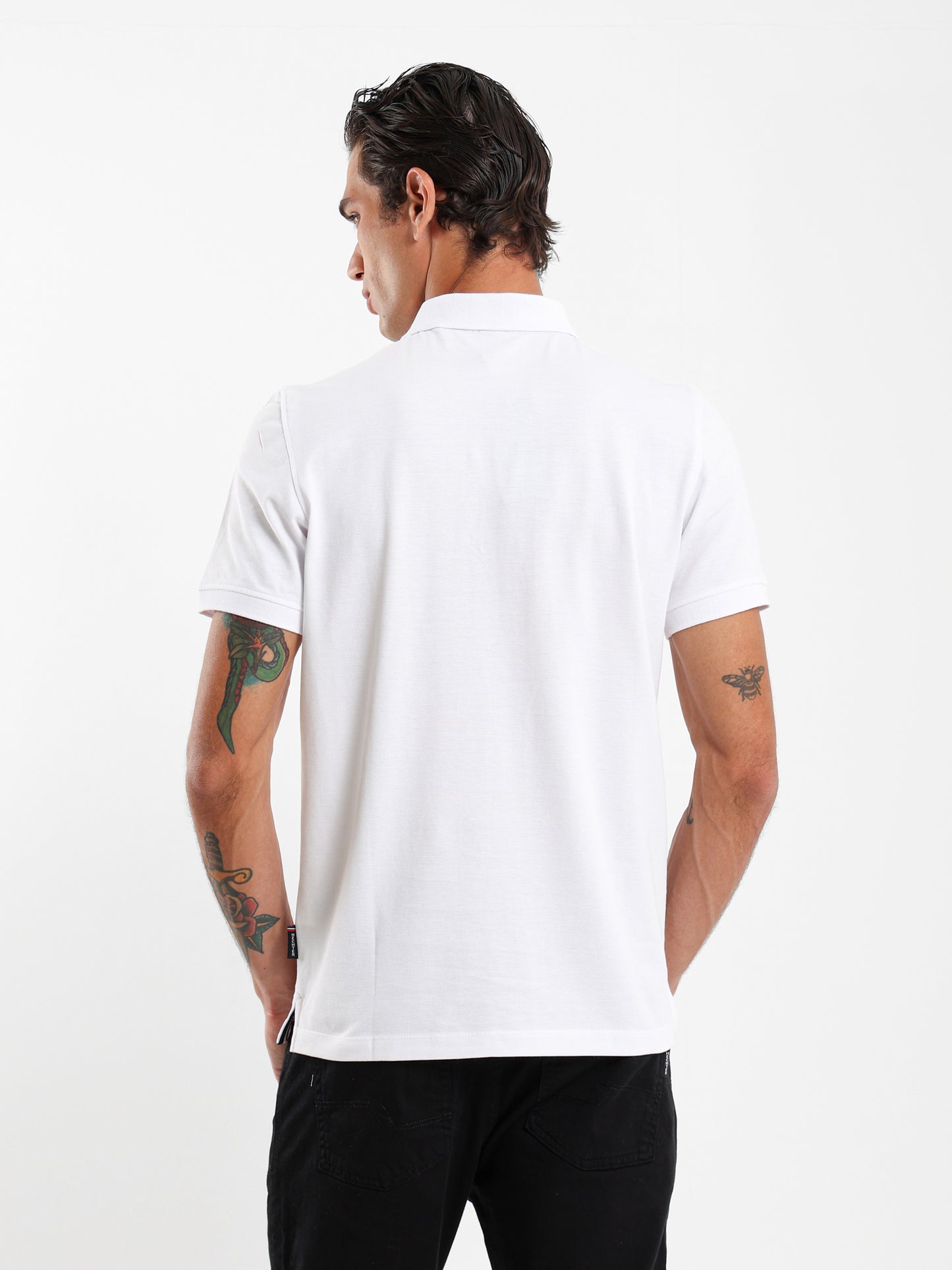 Contrast Placket Pique Polo Shirt
