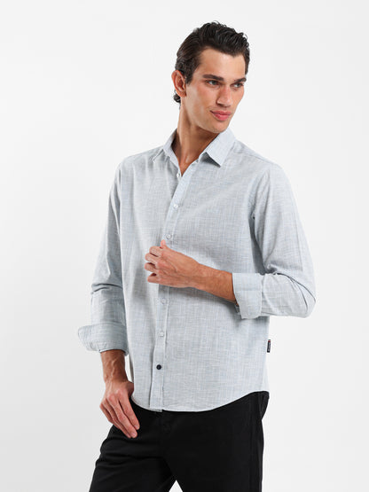 Kent Collar Textured Shirt