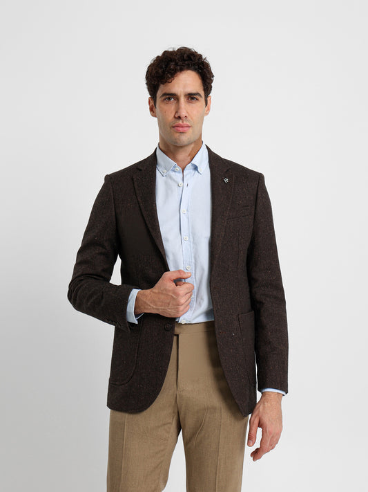 Herringbone Patch Pocket Blazer