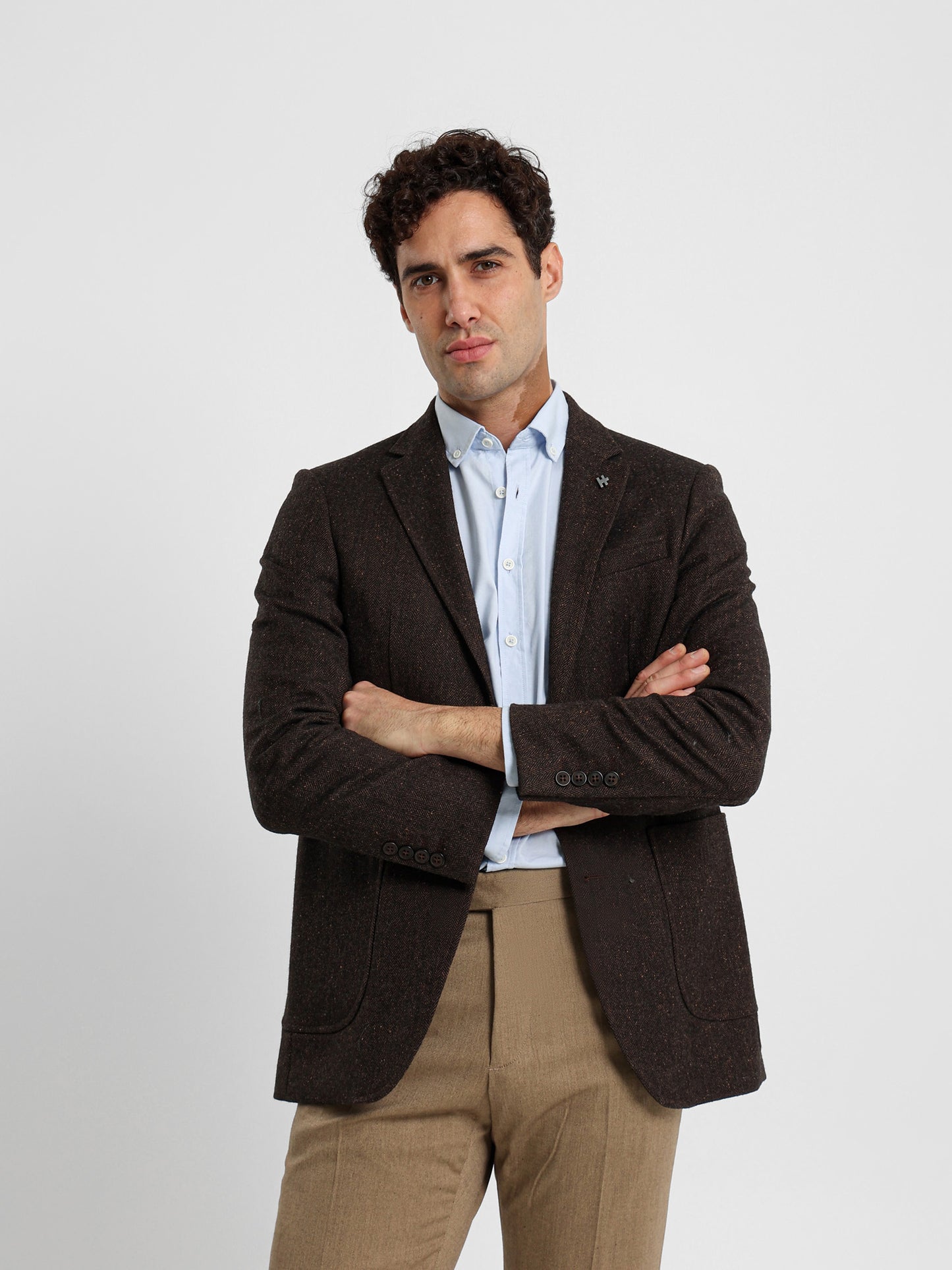 Herringbone Patch Pocket Blazer