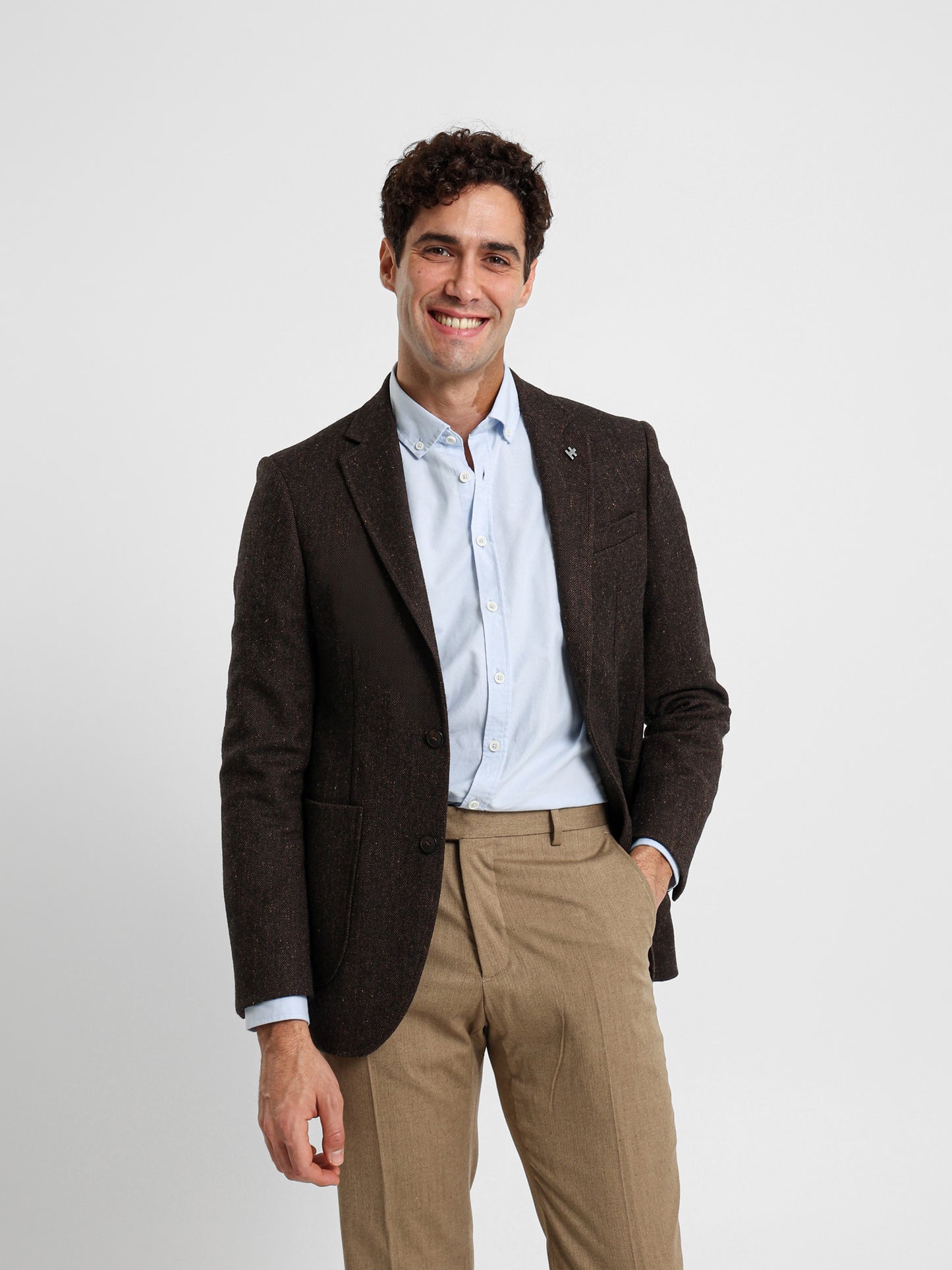 Herringbone Patch Pocket Blazer